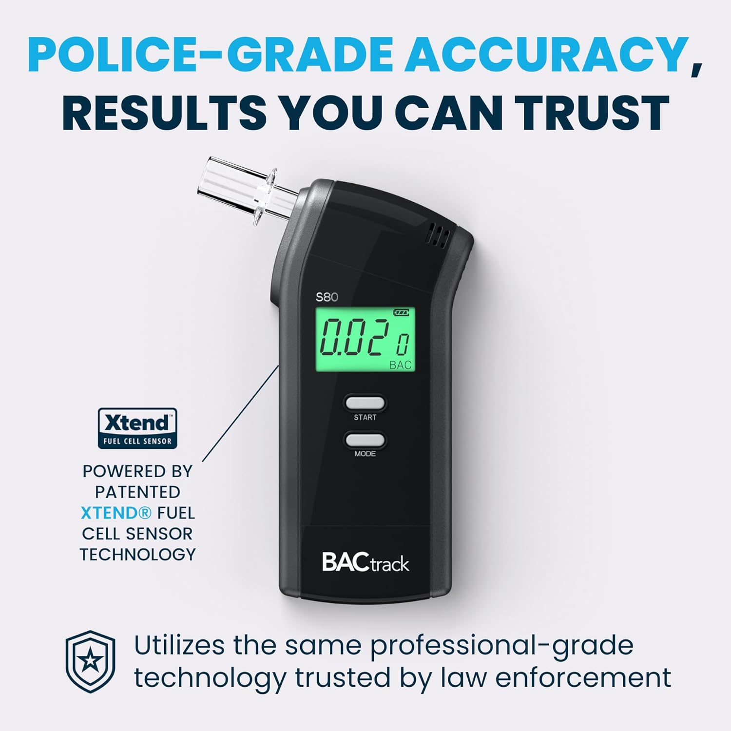 BACtrack S80 Breathalyzer | Professional-Grade Accuracy | DOT & NHTSA 