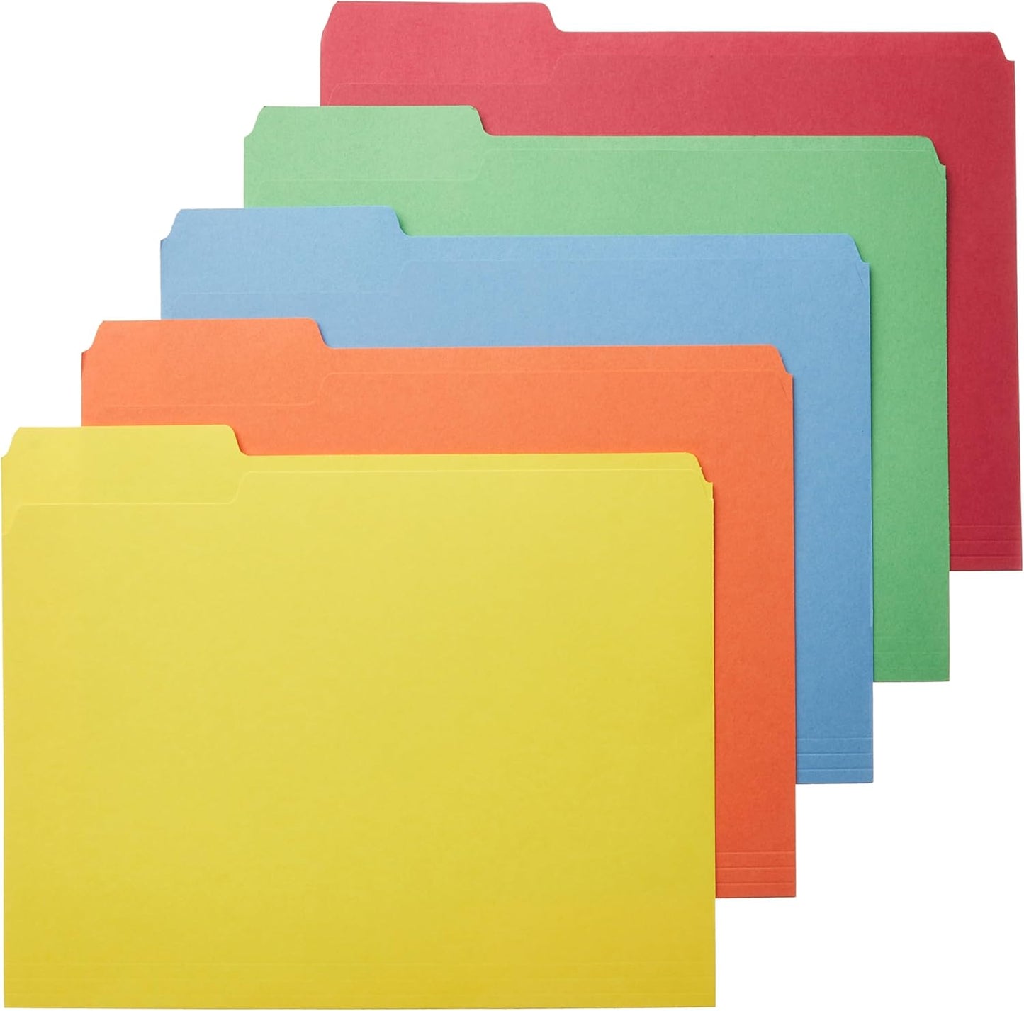 Amazon Basics Sturdy File Folders with Tabs for Filing and Organizatio