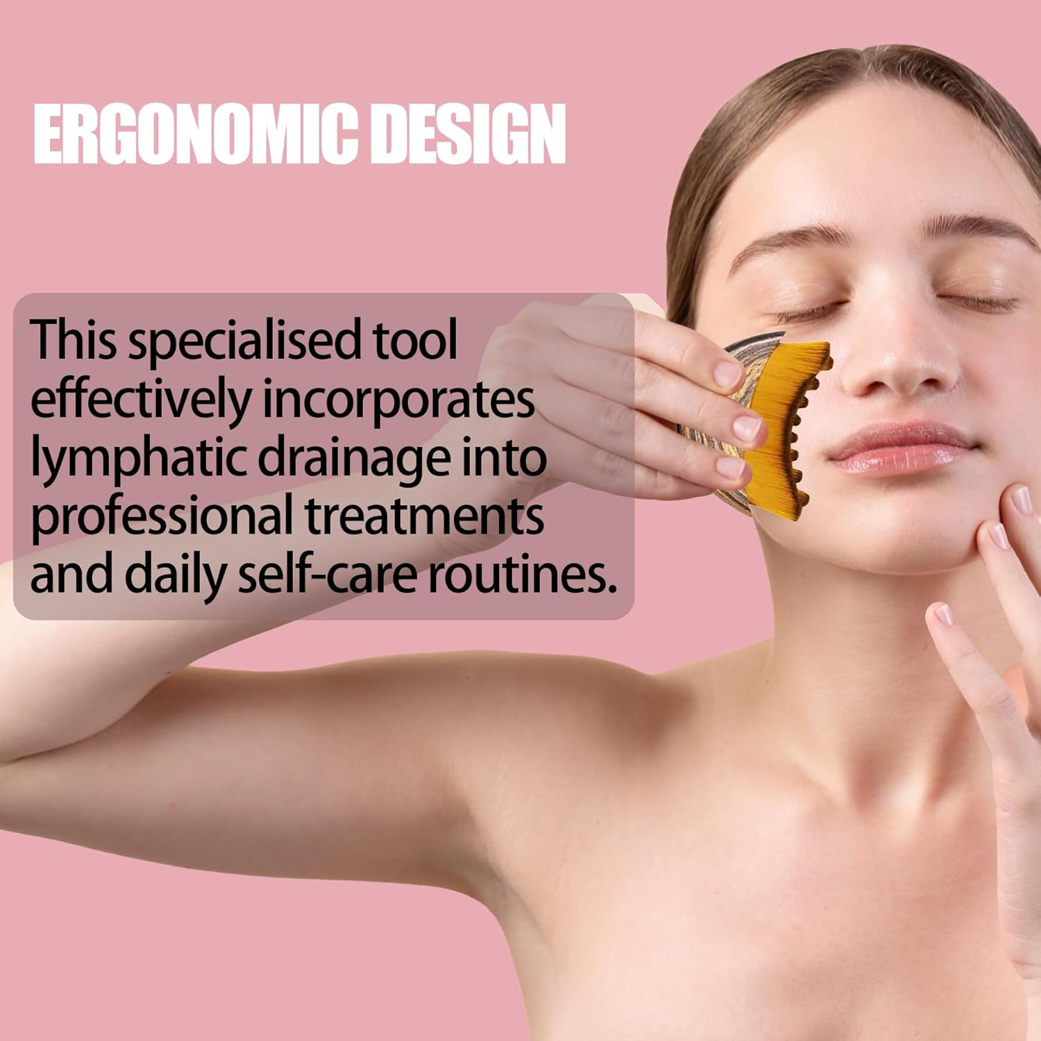 Lymphatic Contour Face Brush Lymphatic Drainage Massager Double Chin R