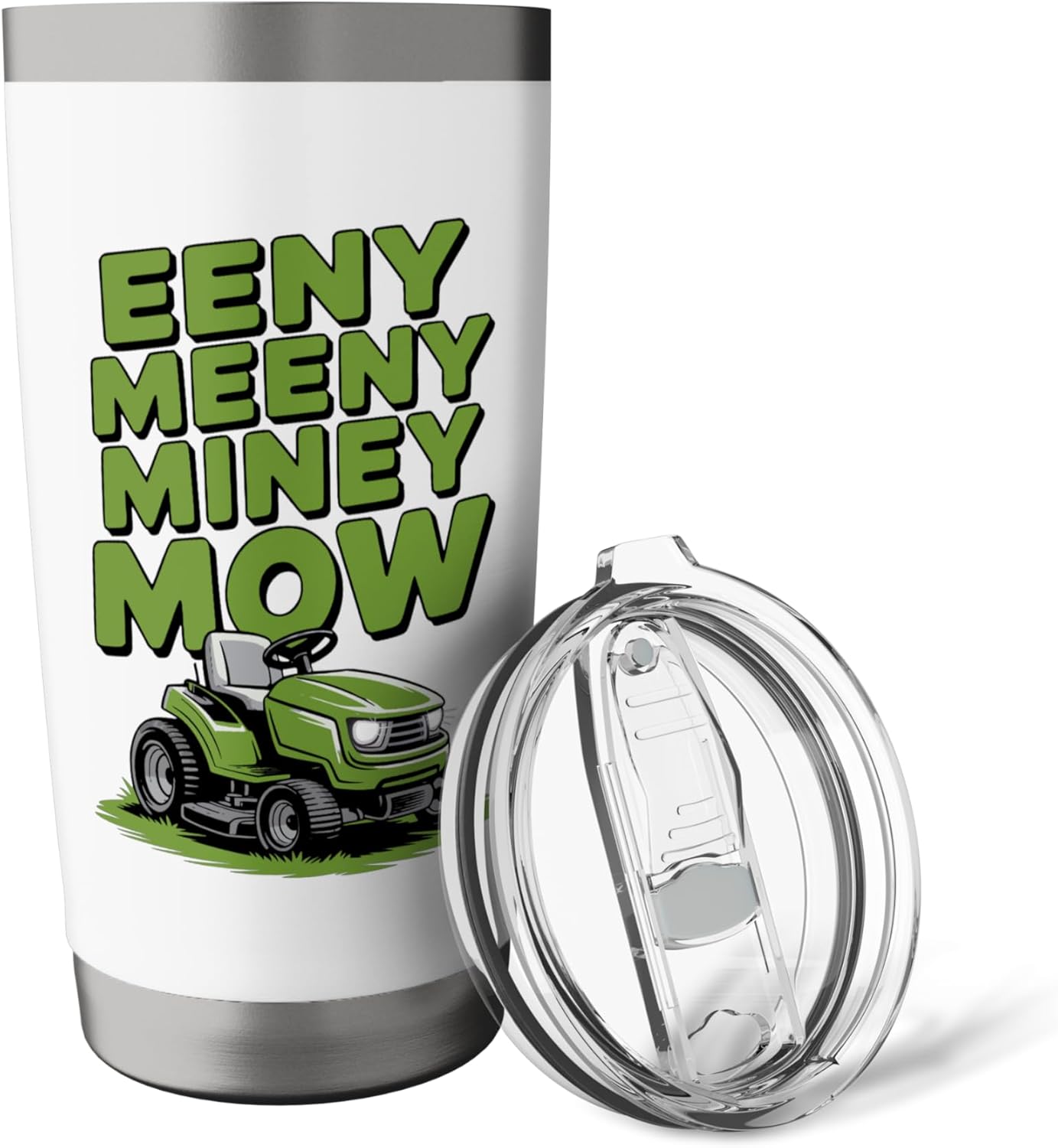 Eeny Meeny Miney Mow : Lawn Care Pun Stainless Steel Insulated Tumbler