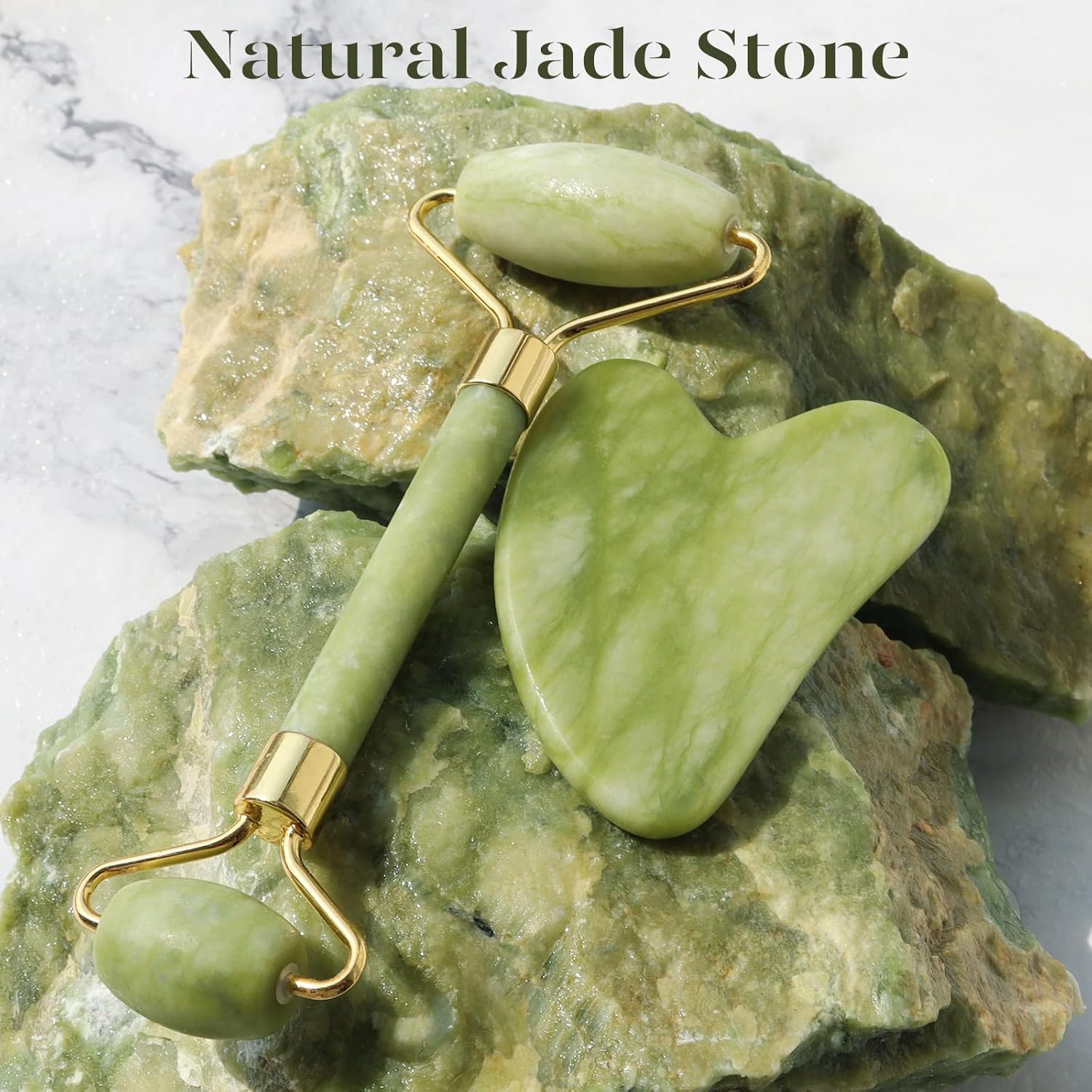 BAIMEI IcyMe Gua Sha & Jade Roller Facial Tools Face Roller and Gua Sh