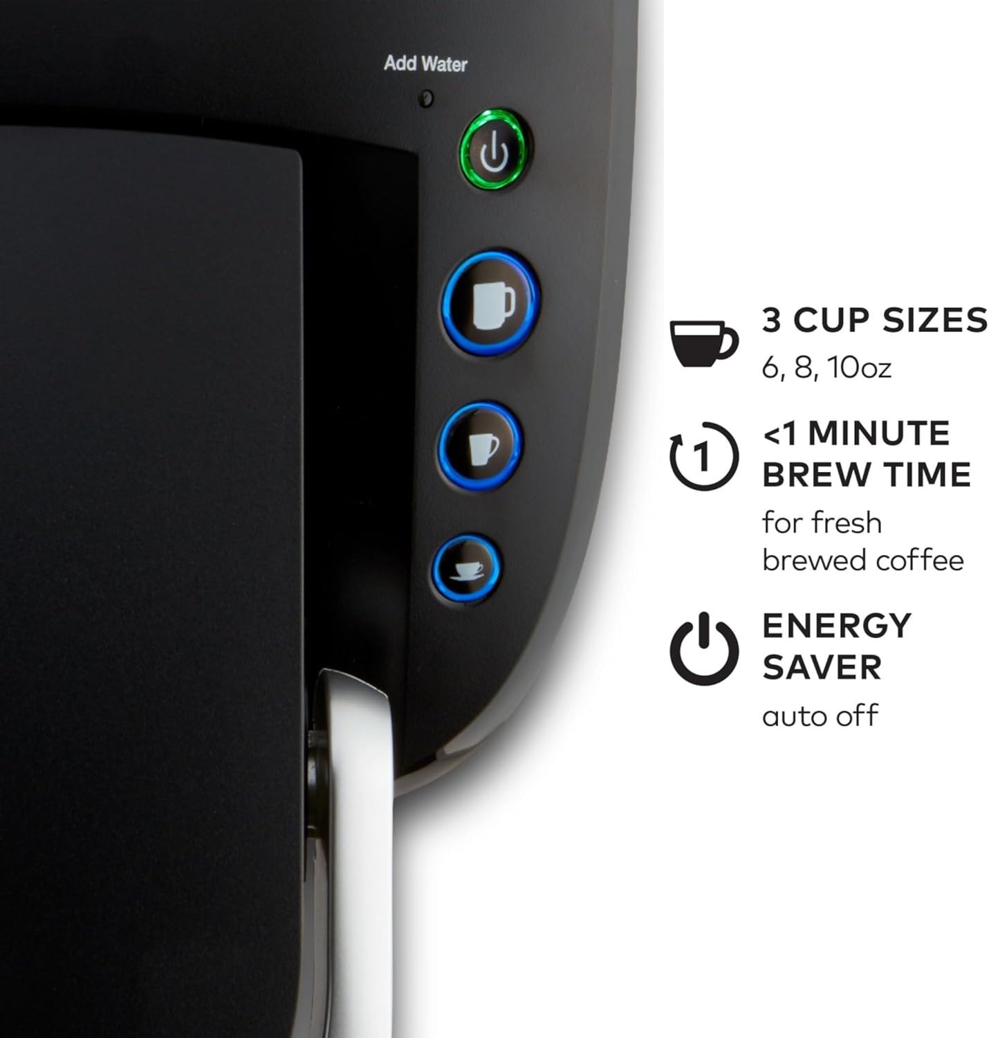 Keurig K-Compact Single-Serve K-Cup Pod Coffee Maker, with 3 Brew Size