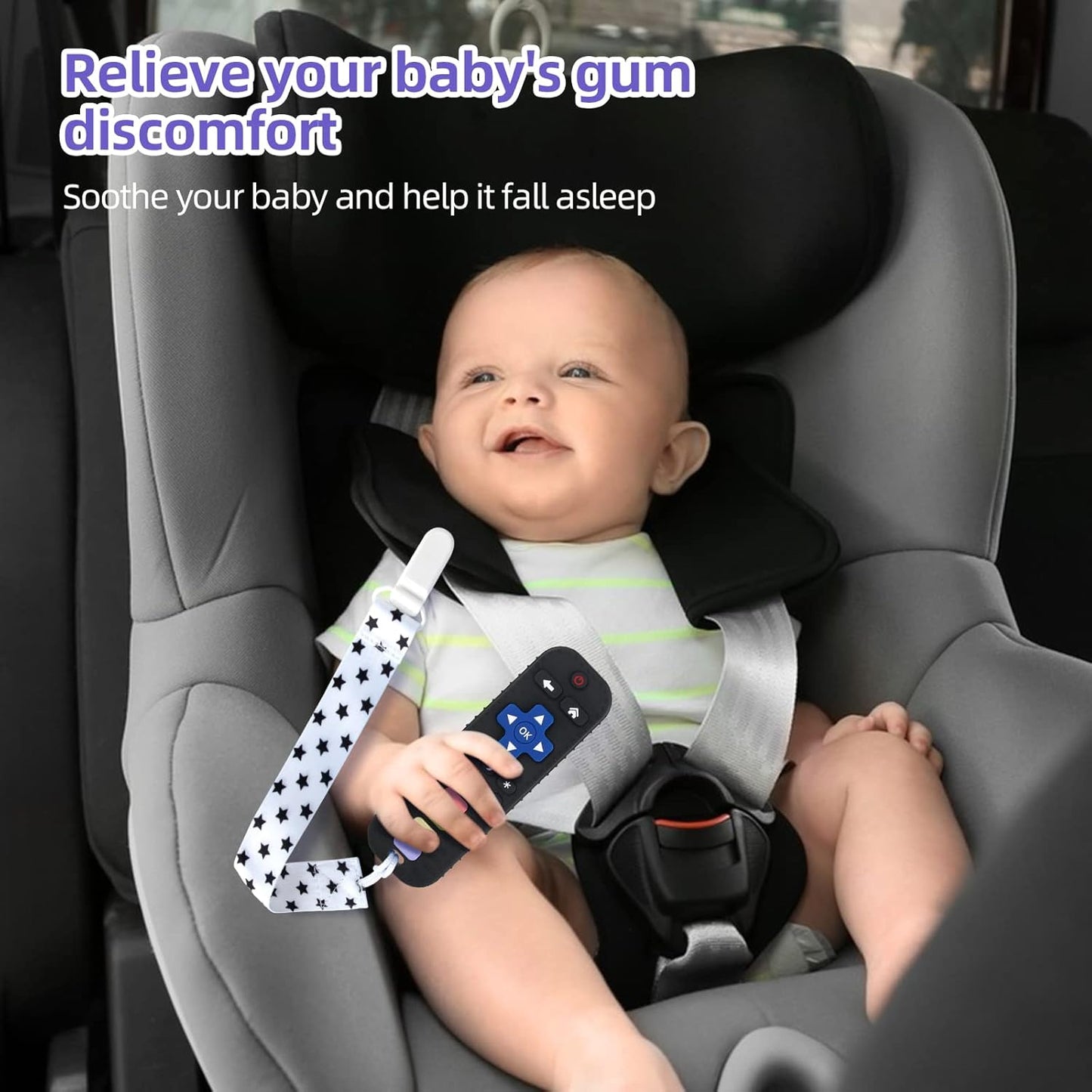 Chuya Baby Teether Toy Chew Toys for Babies 3-24 Months TV Remote Cont