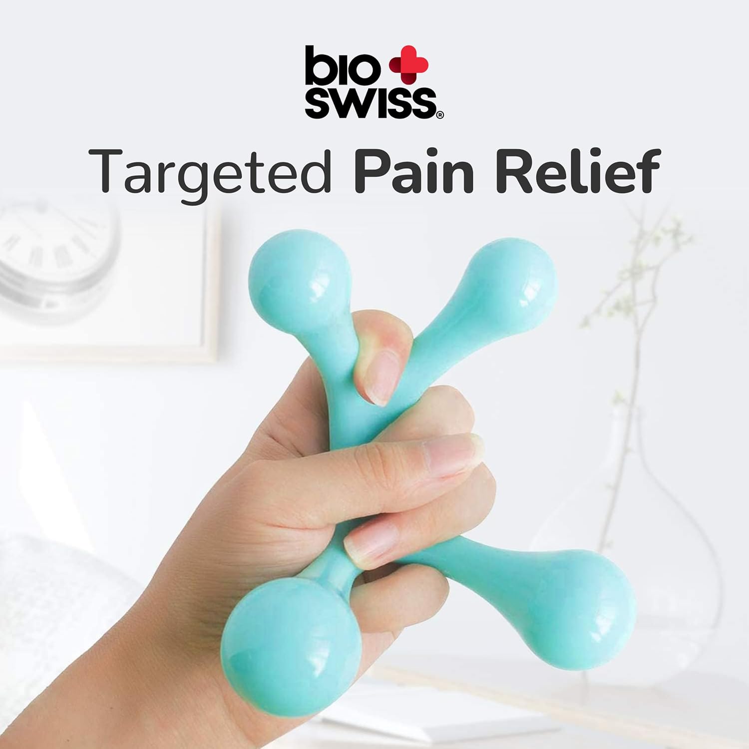 BioSwiss 2-Pack Handheld Full Body Massager, 4-Leg Pressure Point Tool