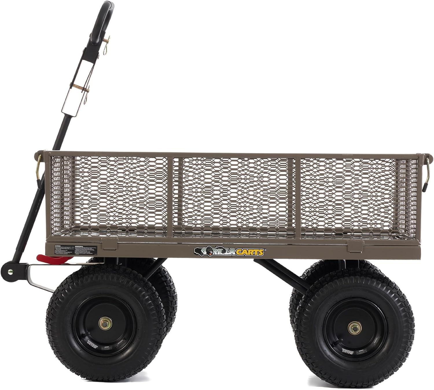 Gorilla Carts Steel Dump Cart, 5 Cu Ft Bed, 1200 lb Load Capacity, Gra