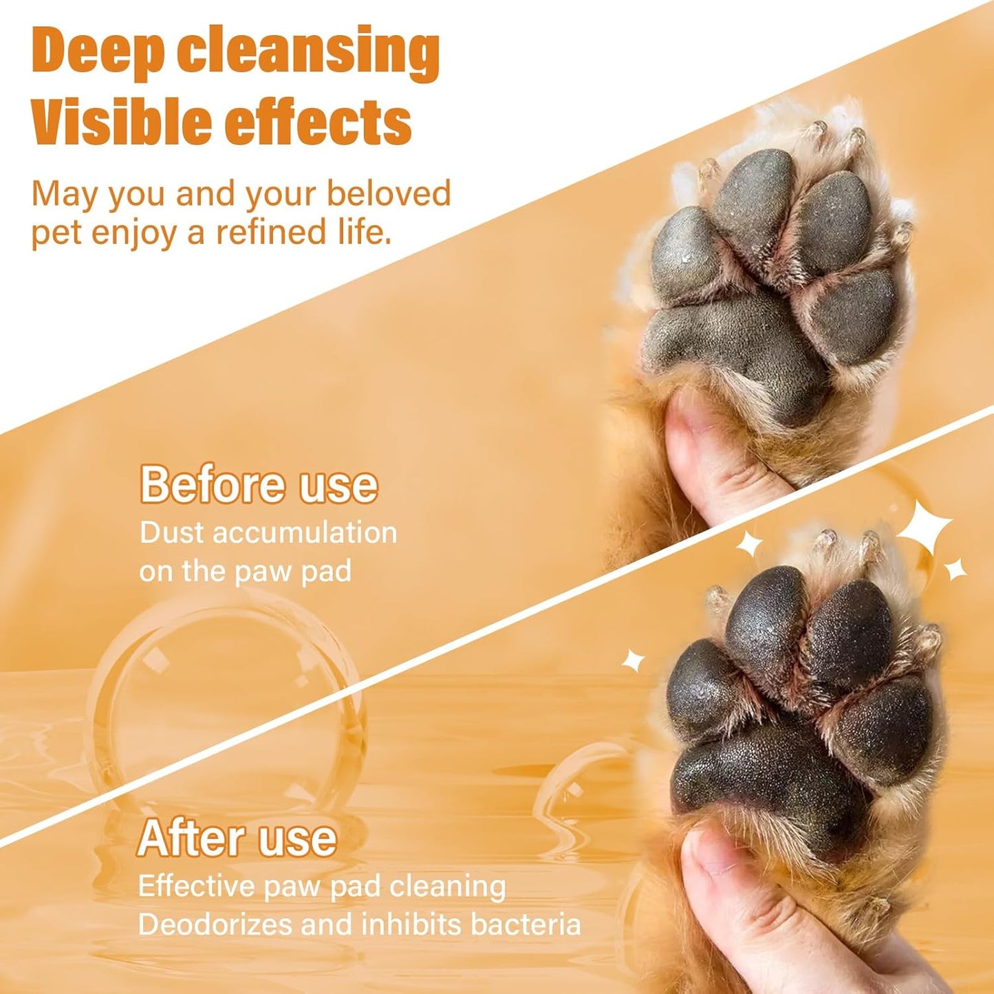 Paw Cleaner for Dogs and Cats,Magic Foam - Clean Paws No-Rinse Foaming