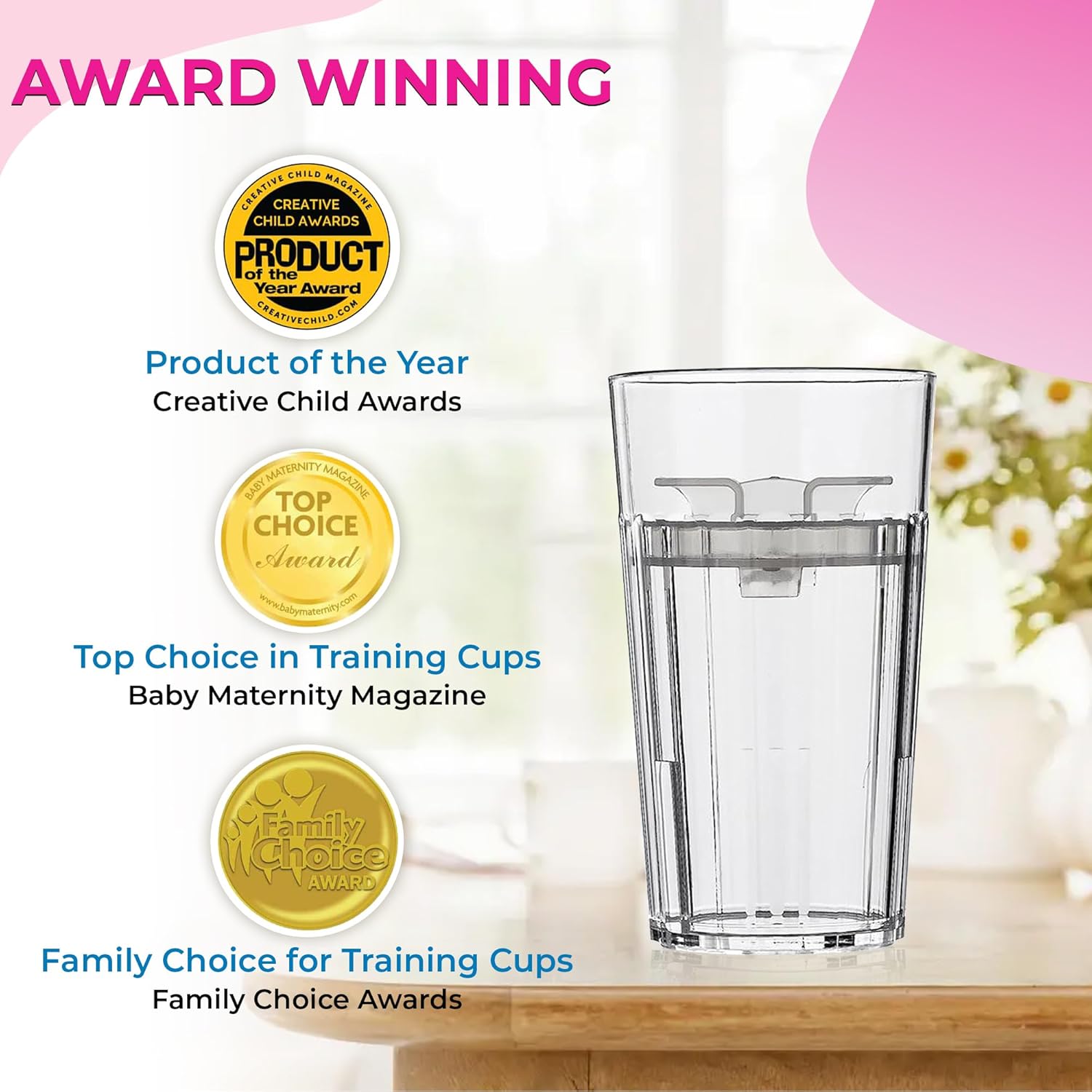 BUNDLE: Reflo Smart Cup (Clear 1-Pack) Open Training Cup, Toddler Cup,