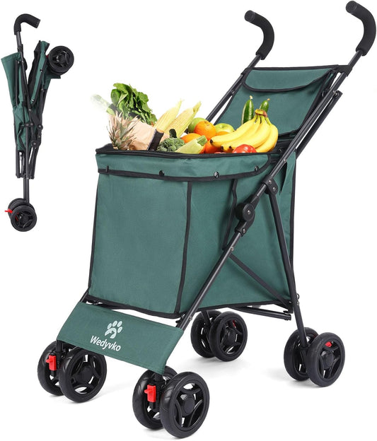 Wedyvko Multifunctional Cart, Shopping Cart, Dog Stroller for Small Do