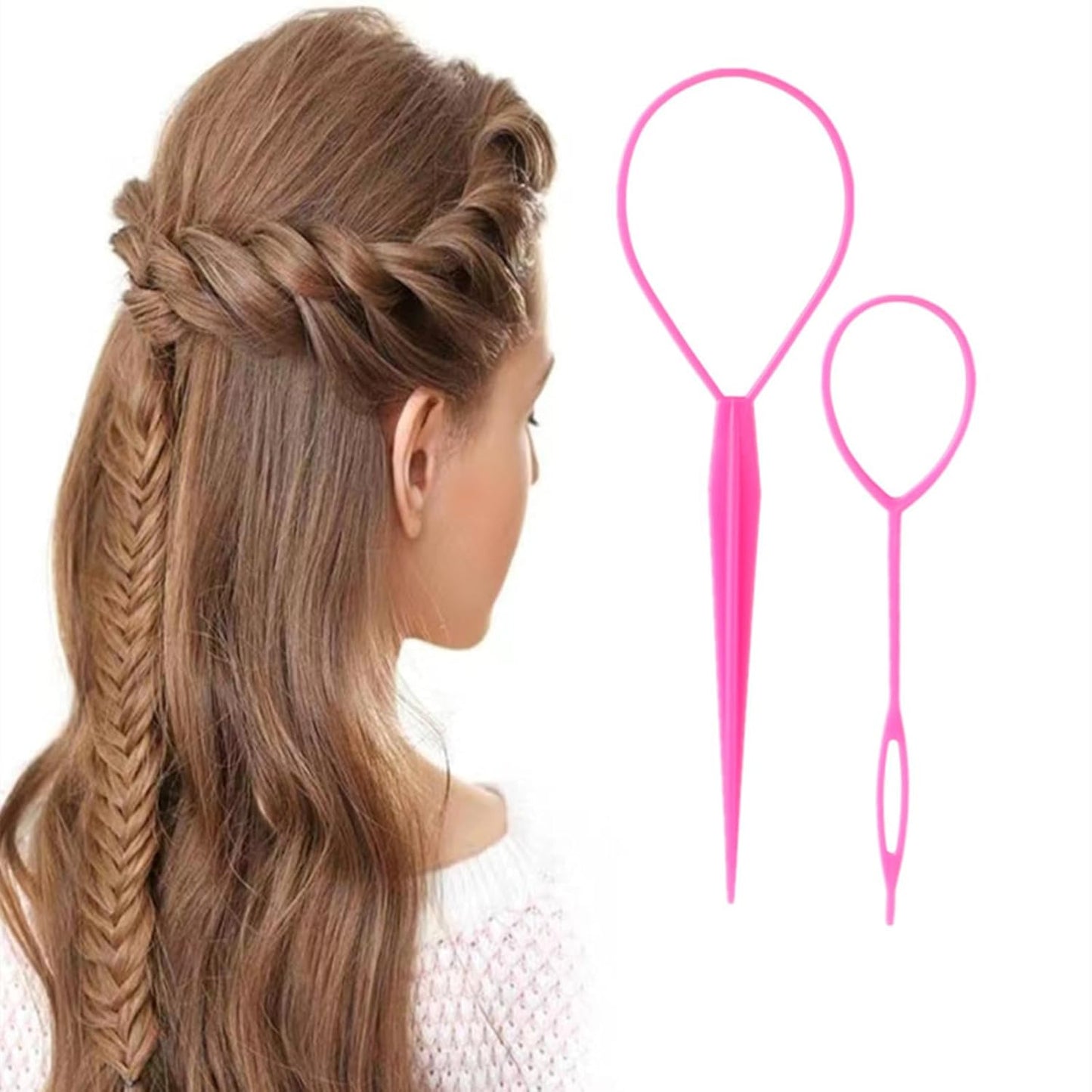 Aigee 6pcs Topsy Tail and Hair Loop Styling Tool Set - Ponytail Makers