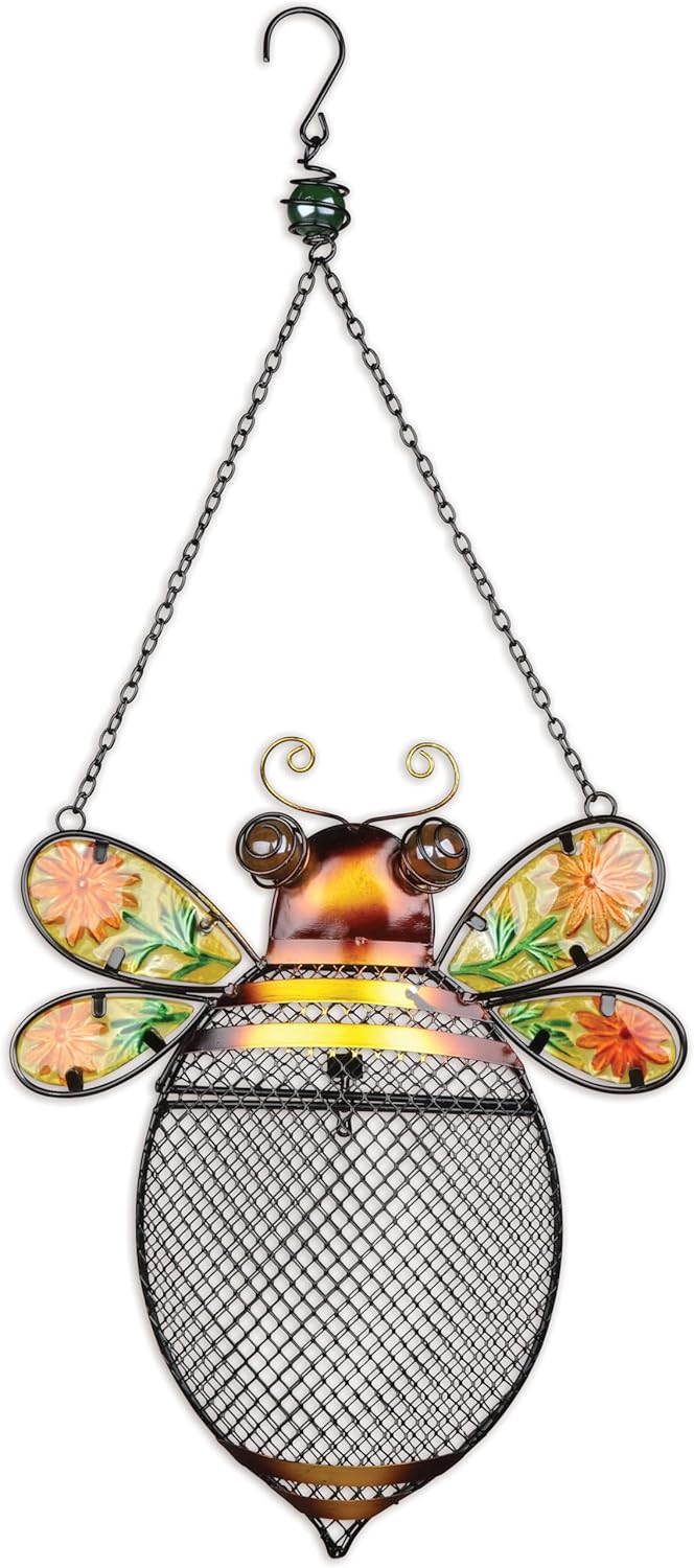 Sunset Vista Designs for The Birds Stained Glass Wire Mesh Birdfeeder,