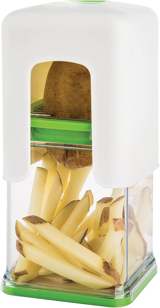 PrepWorks Tower Fry Cutter – Heavy-Duty Potato Cutter for Perfect Fries, Easy-to-Use, Stainless Steel Blades, BPA-Free