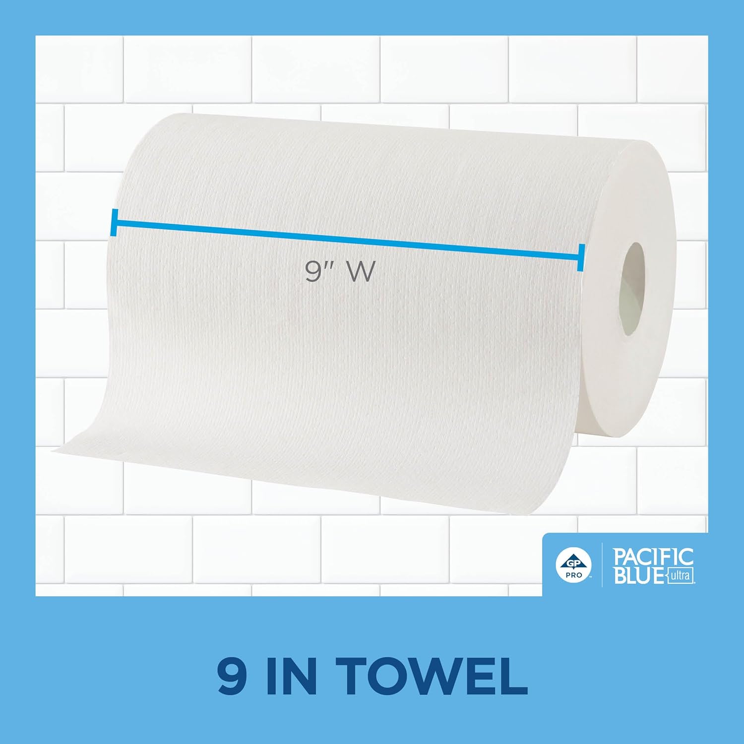 Georgia-Pacific, Pacific Blue Ultra, 9" Paper Towel Rolls (26610), Whi