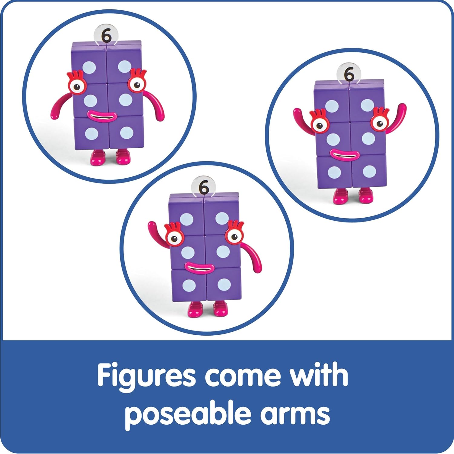 hand2mind Numberblocks Friends Six to Ten Figures – Official Licensed 