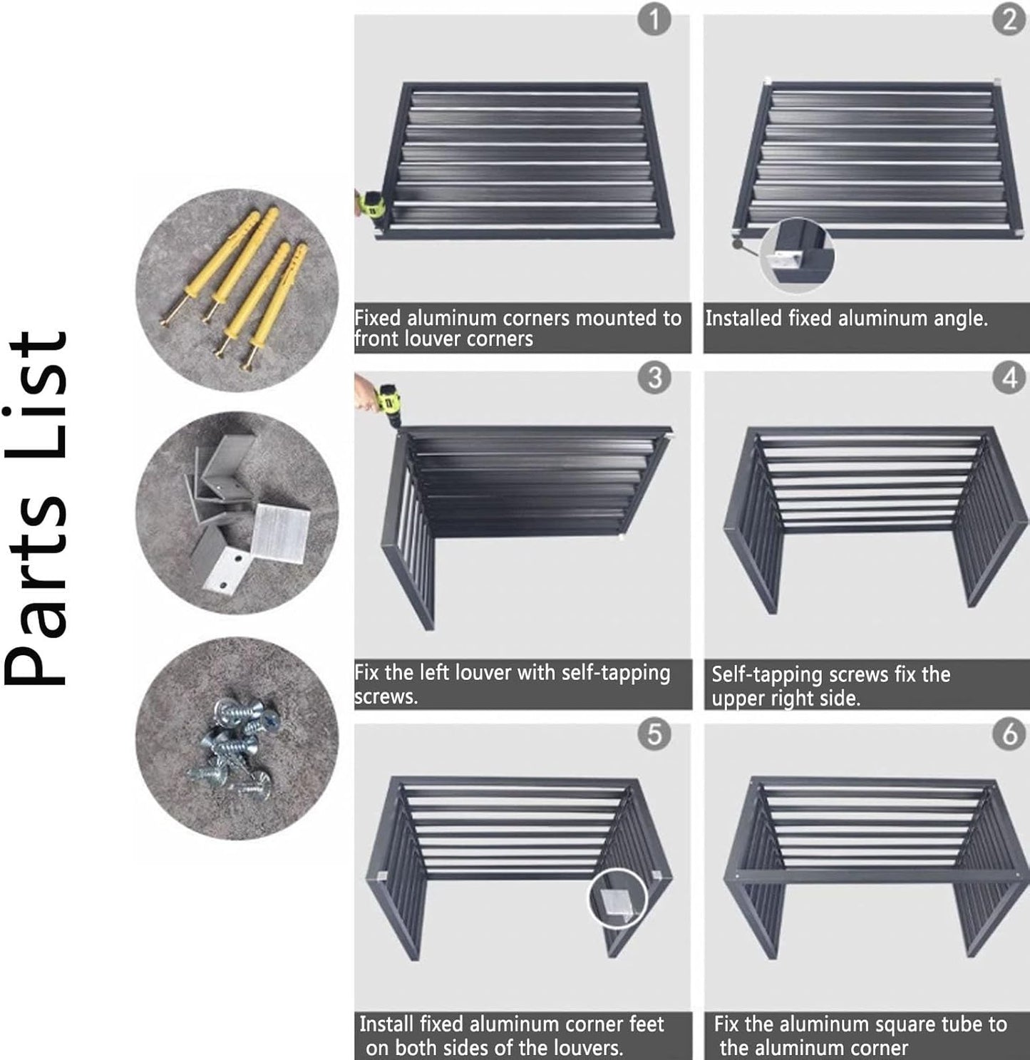 Aluminum air conditioner and heat pump cover, anti-theft and strong aluminum air conditioner cover, shelf type plant stand, outdoor air conditioner stand, suitable for garden ( Color : White , Size :