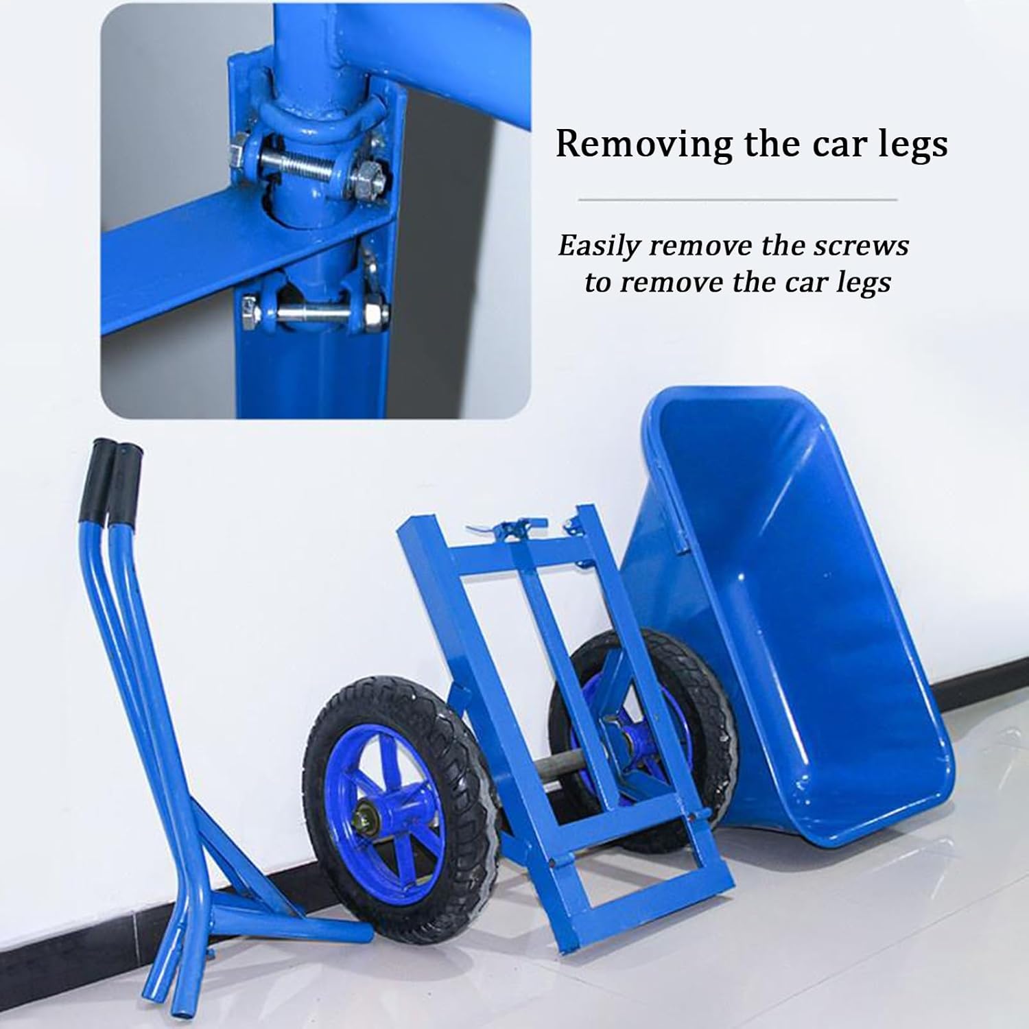 Wagon, Thickened 2 Wagon Cart, Garden Cart, with Inflatable Wheels, Ou