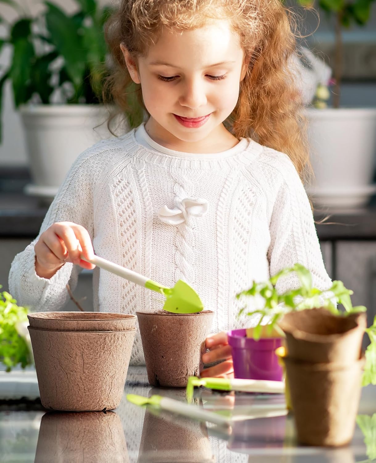 homenote Peat Pots, 60 Pcs 3.15 Inch Seed Starting Pots with Drainage 