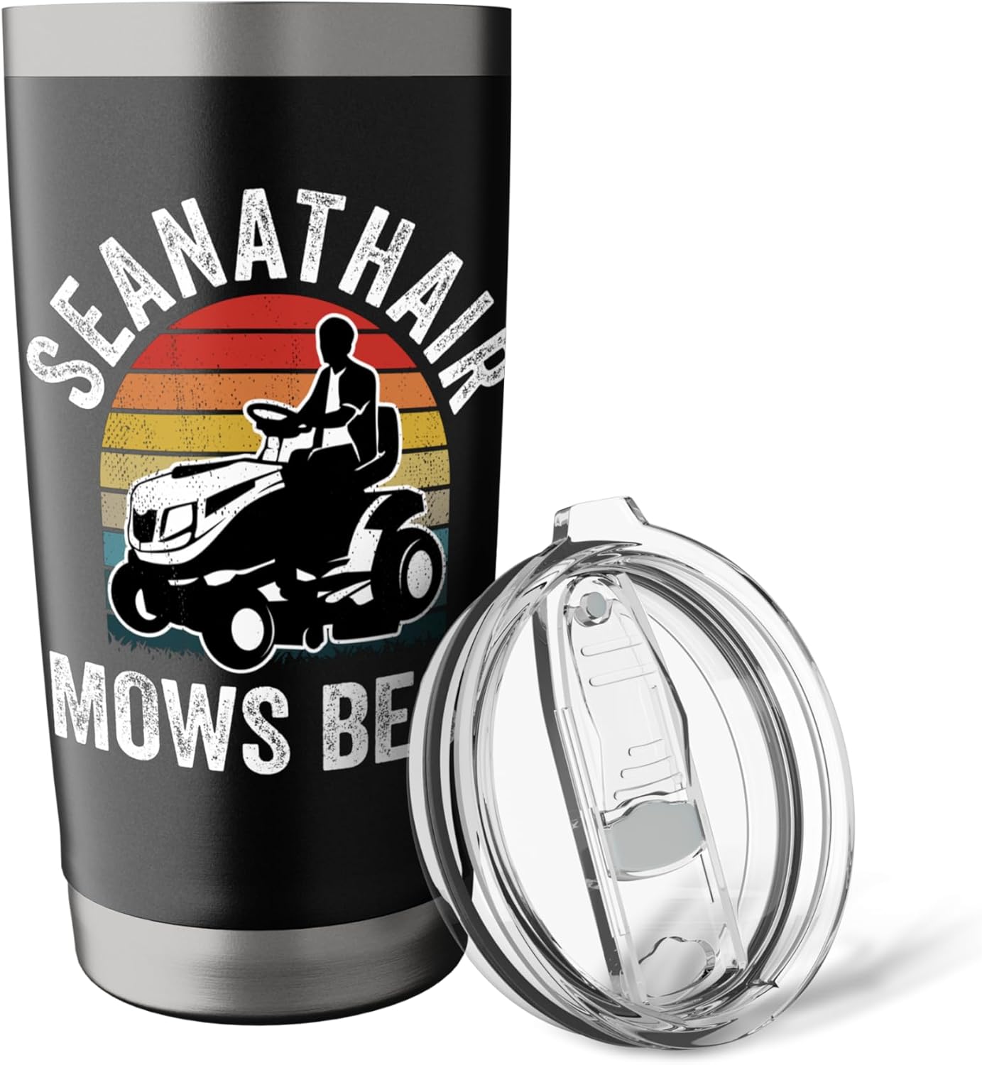 Seanathair Mows Best Funny Gardener Lawn Care Father's Day Stainless Steel Insulated Tumbler
