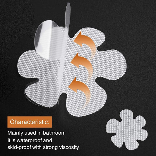 24PCS Original Bathtub Stickers Non-Slip, Safety Shower Treads Adhesive Appliques with Premium Scraper