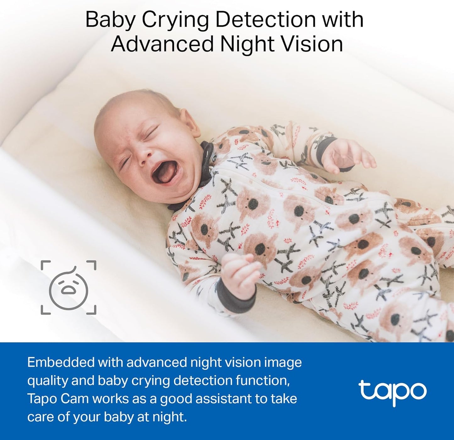 Tapo 1080P Indoor Wired Security Camera - Works as a Baby & Pet Monito