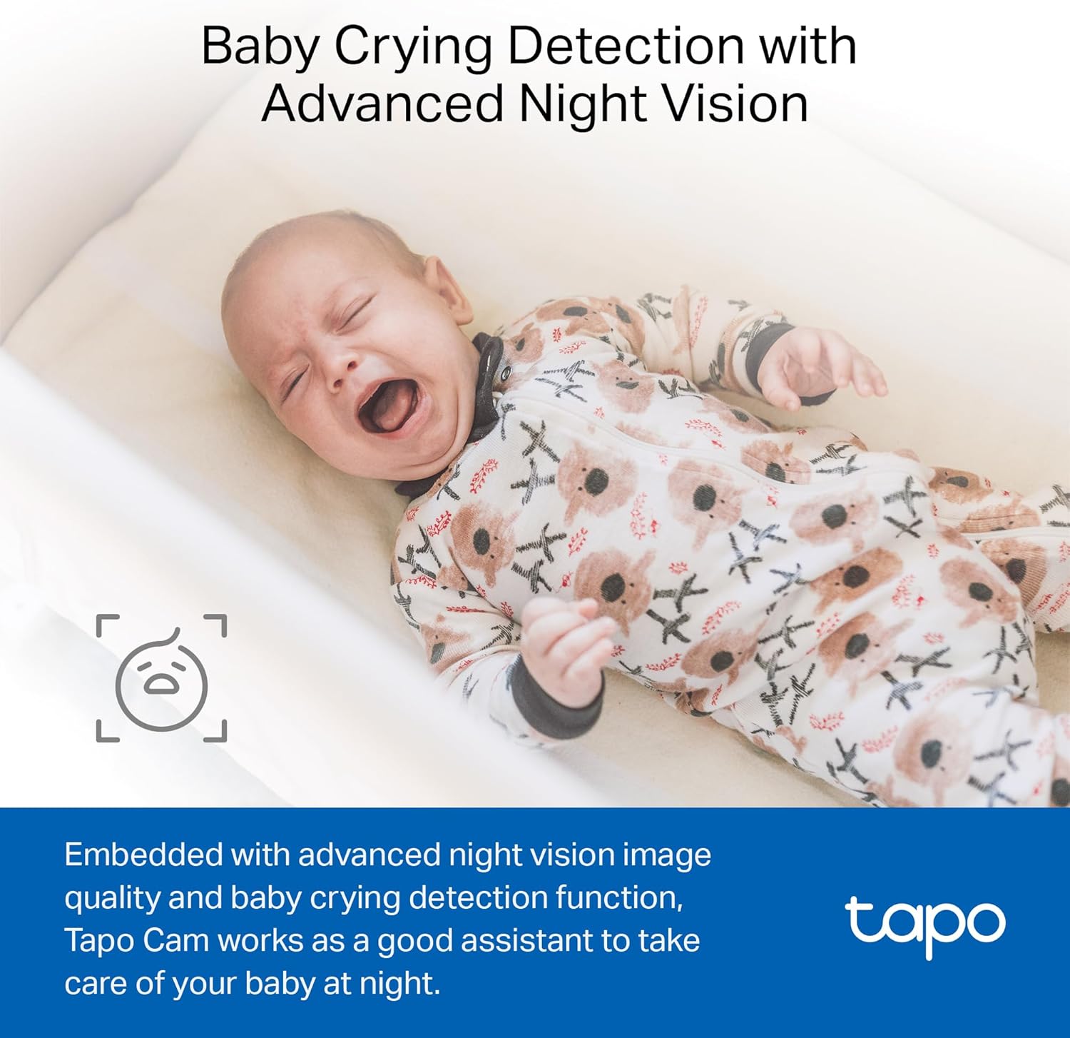 Tapo 1080P Indoor Wired Security Camera - Works as a Baby & Pet Monito