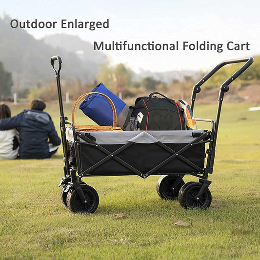 Heavy-Duty Outdoor Fold Up Wagon Portable with Adjustable Handle Sport
