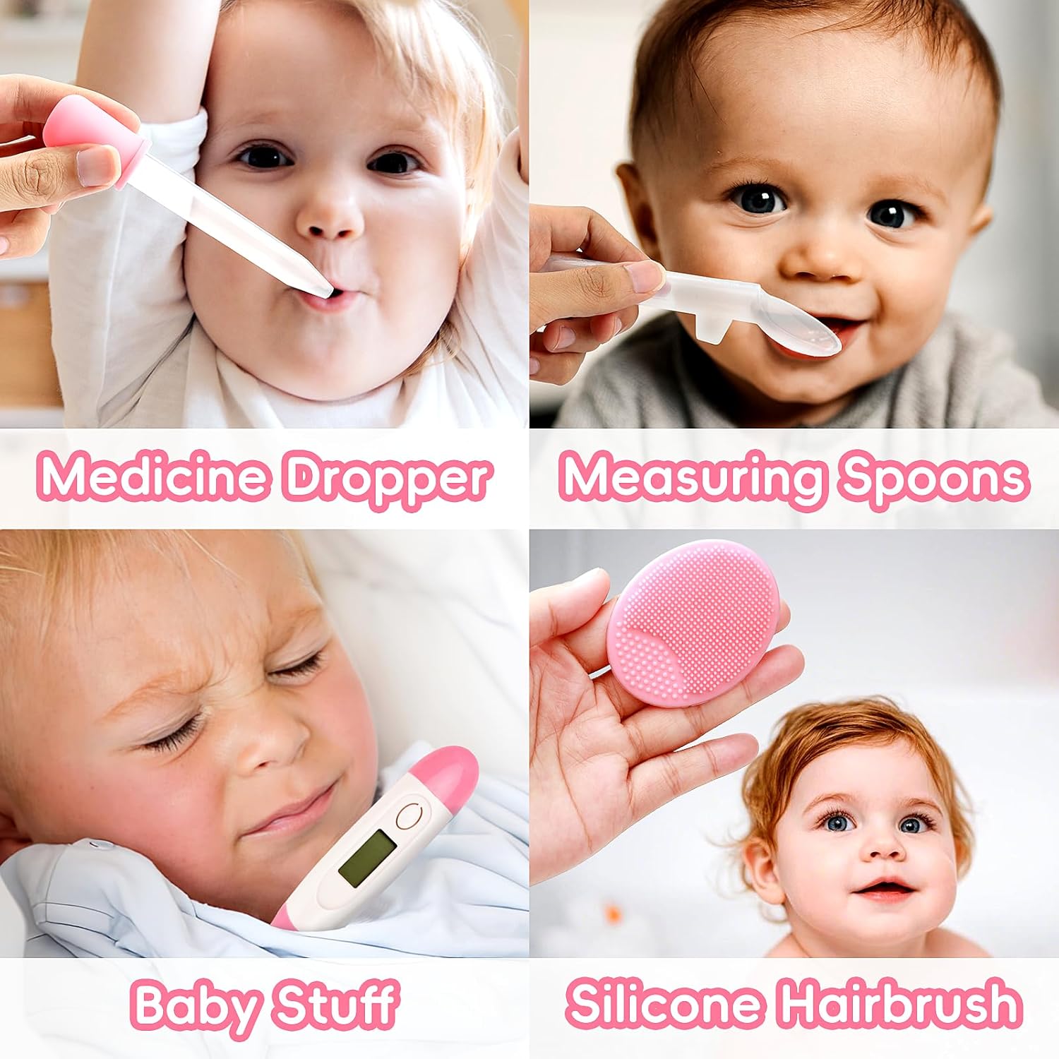 Baby Grooming Kit, Infant Safety Care Set with Hair Brush Comb Nail Cl
