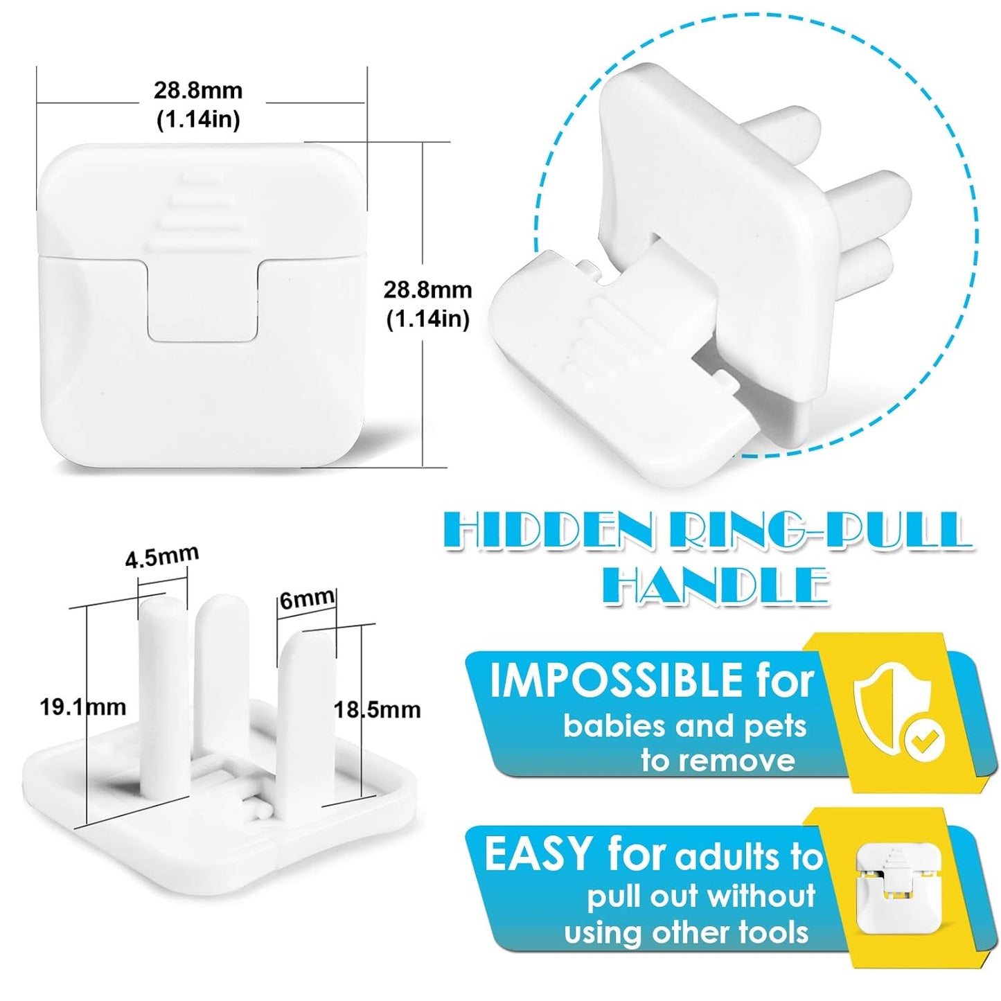Outlet Covers Babepai 38-Pack White Child Proof Electrical Protector S
