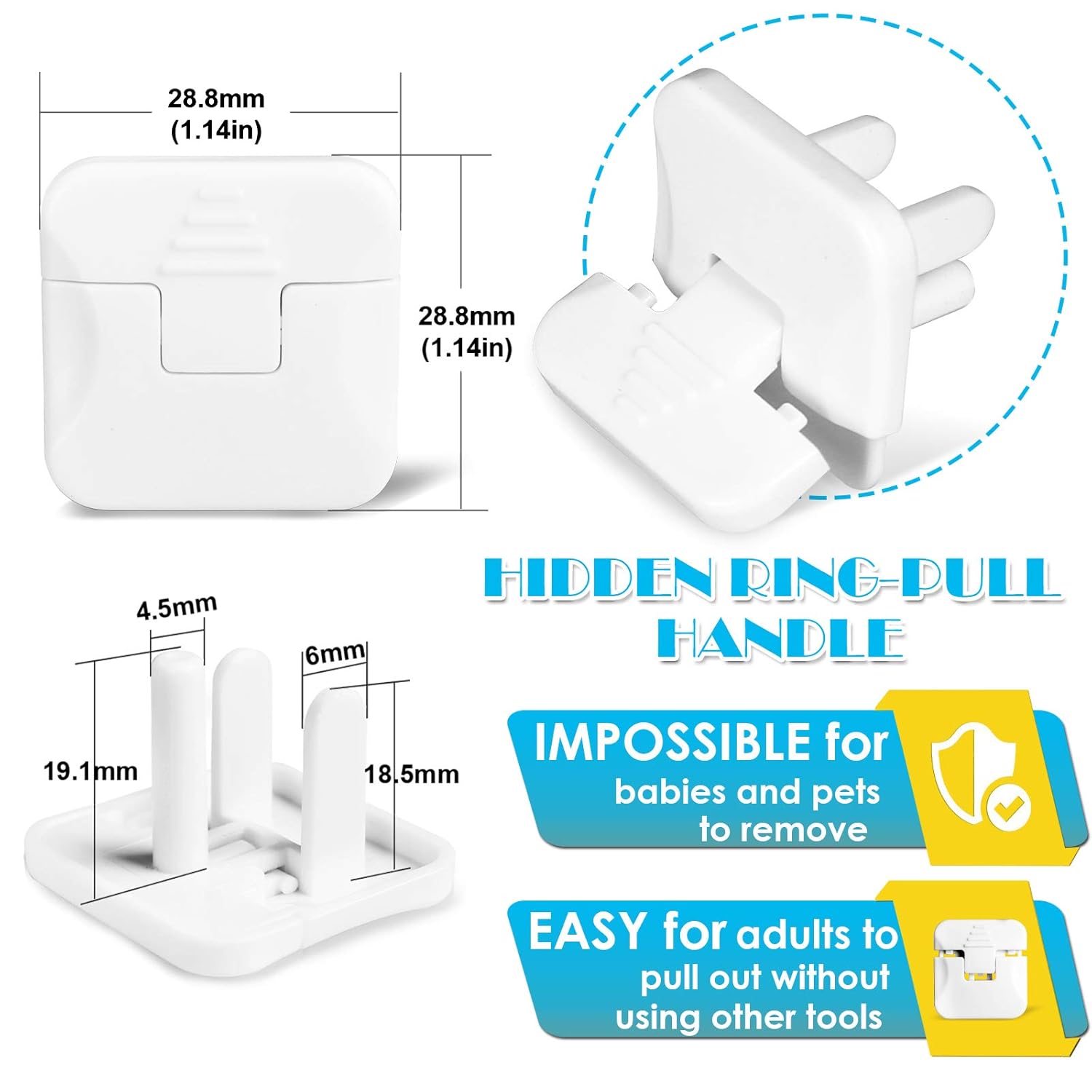 Outlet Covers Babepai 38-Pack White Child Proof Electrical Protector S