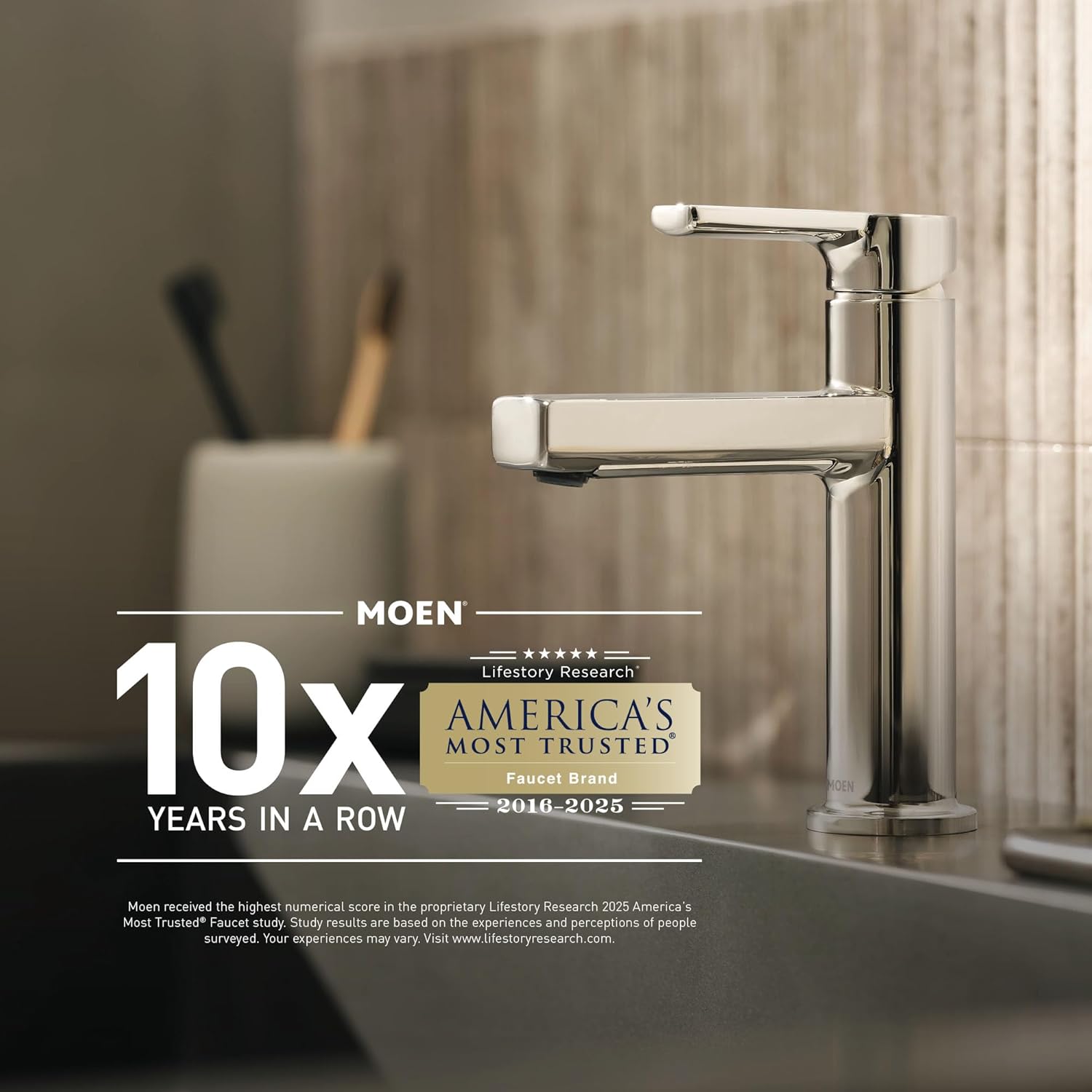 Moen Donnor Collection Chrome 6.25-Inch Diameter Wall Mount Contempora
