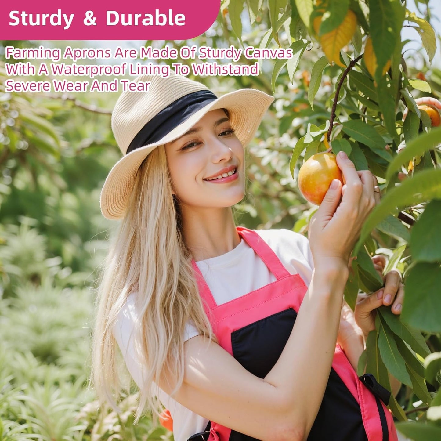 Gardening Apron Fruit Picking Bag, Harvesting Pouch with Quick Release Pocket, Vegetable Harvest Picking Bag