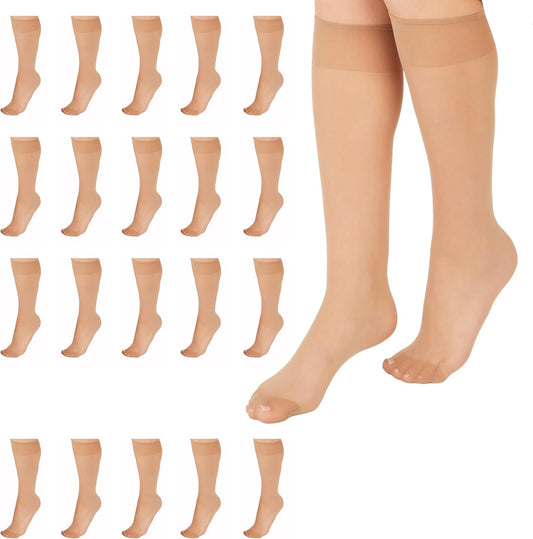 L'eggs Everyday Women's Knee High Stockings, Reinforced Toe, 100% Nylo