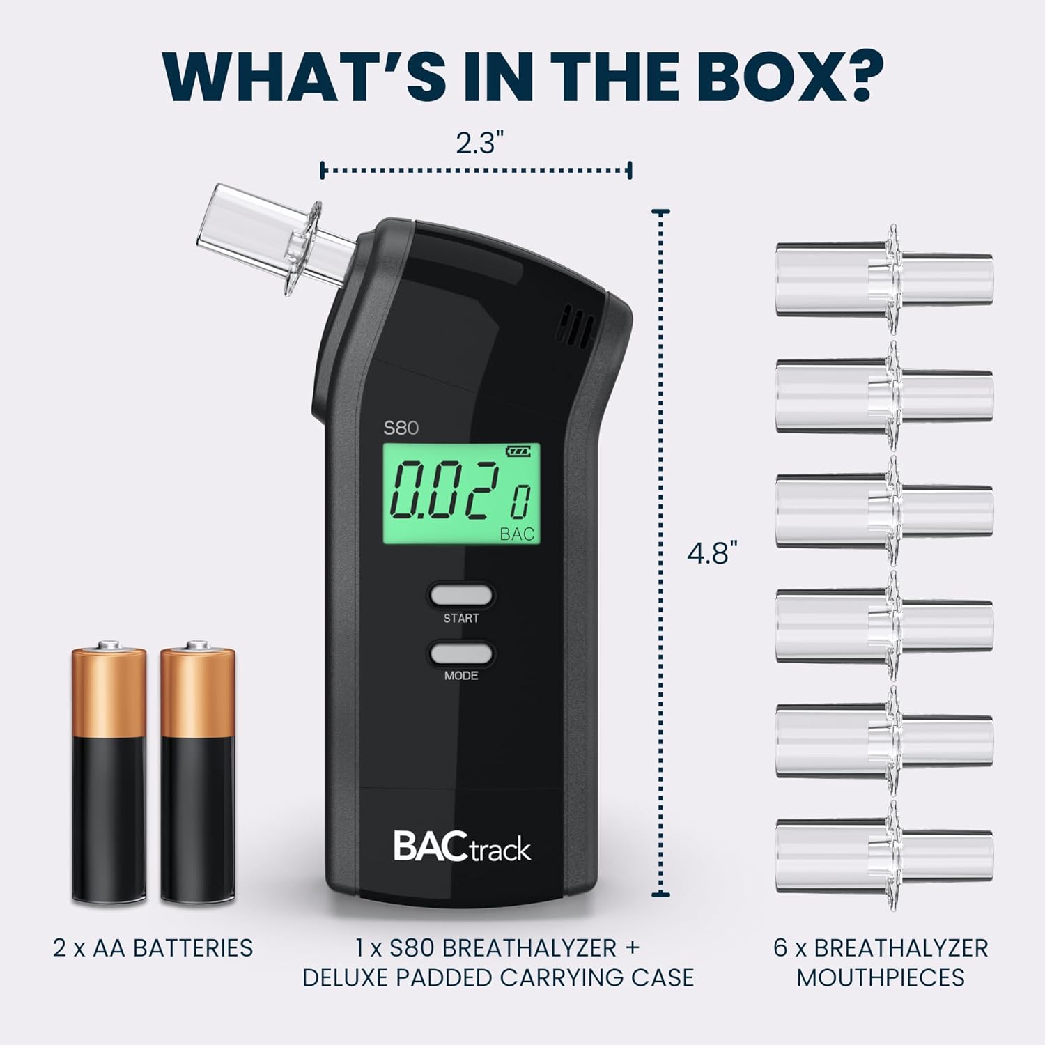 BACtrack S80 Breathalyzer | Professional-Grade Accuracy | DOT & NHTSA 