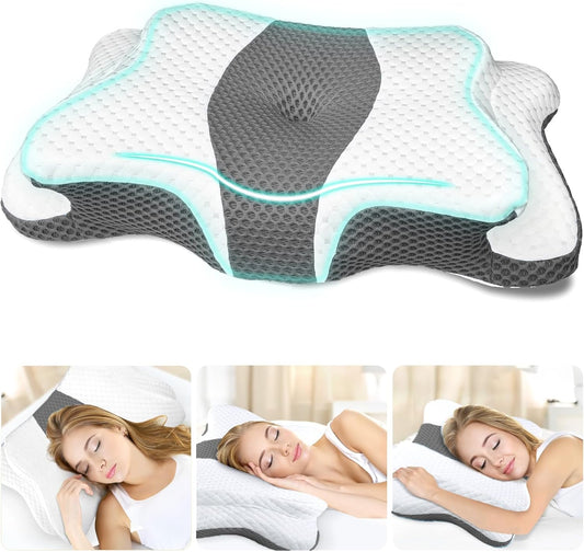 Memory Foam Pillows, Cervical Pillow for Neck and Shoulder Pain Relief