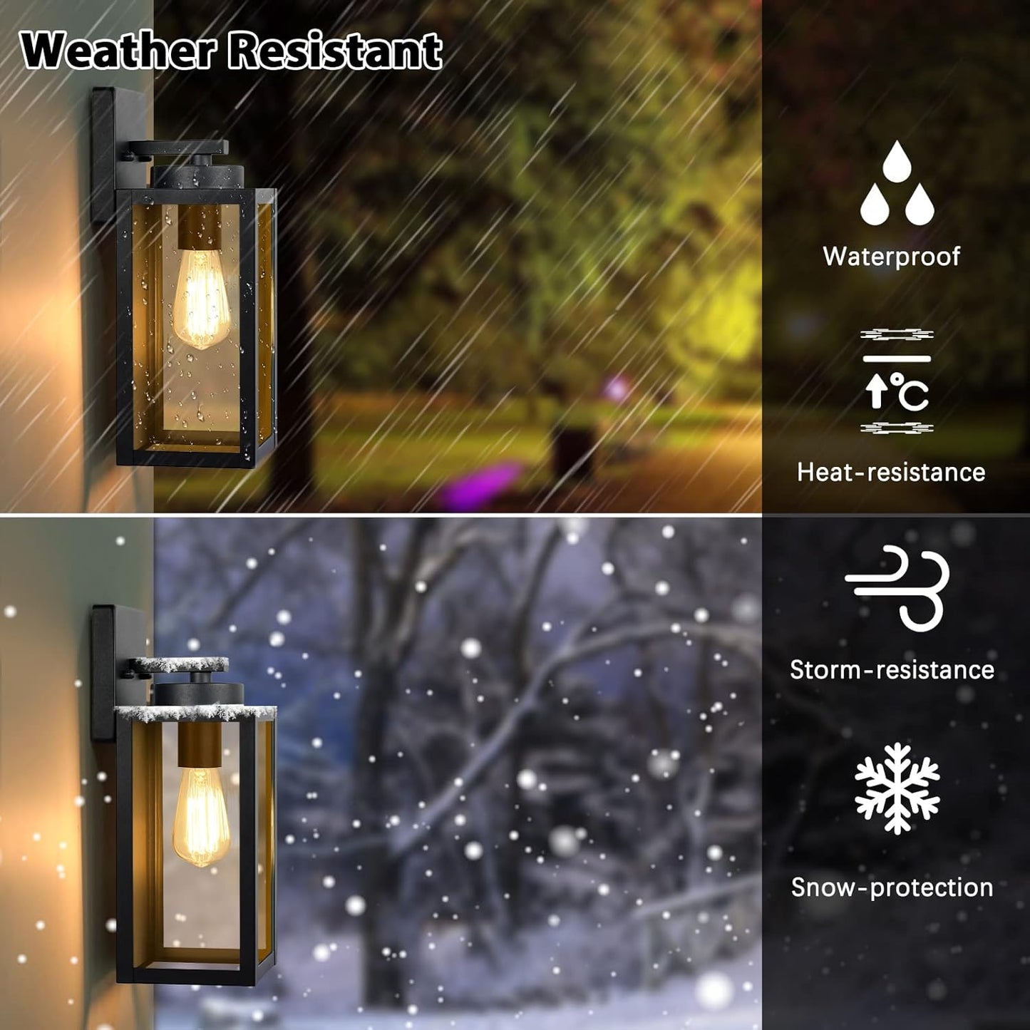 Outdoor Wall Light Fixtures, Exterior Waterproof Wall Lanterns, Porch 