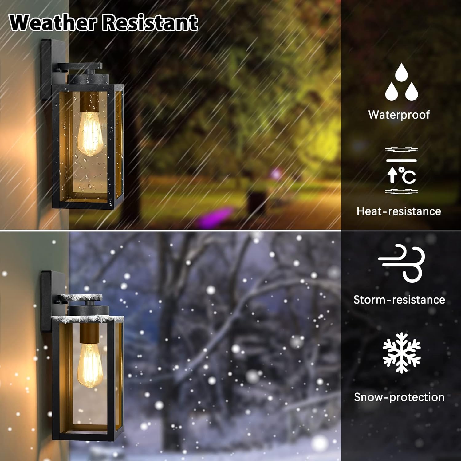 Outdoor Wall Light Fixtures, Exterior Waterproof Wall Lanterns, Porch 
