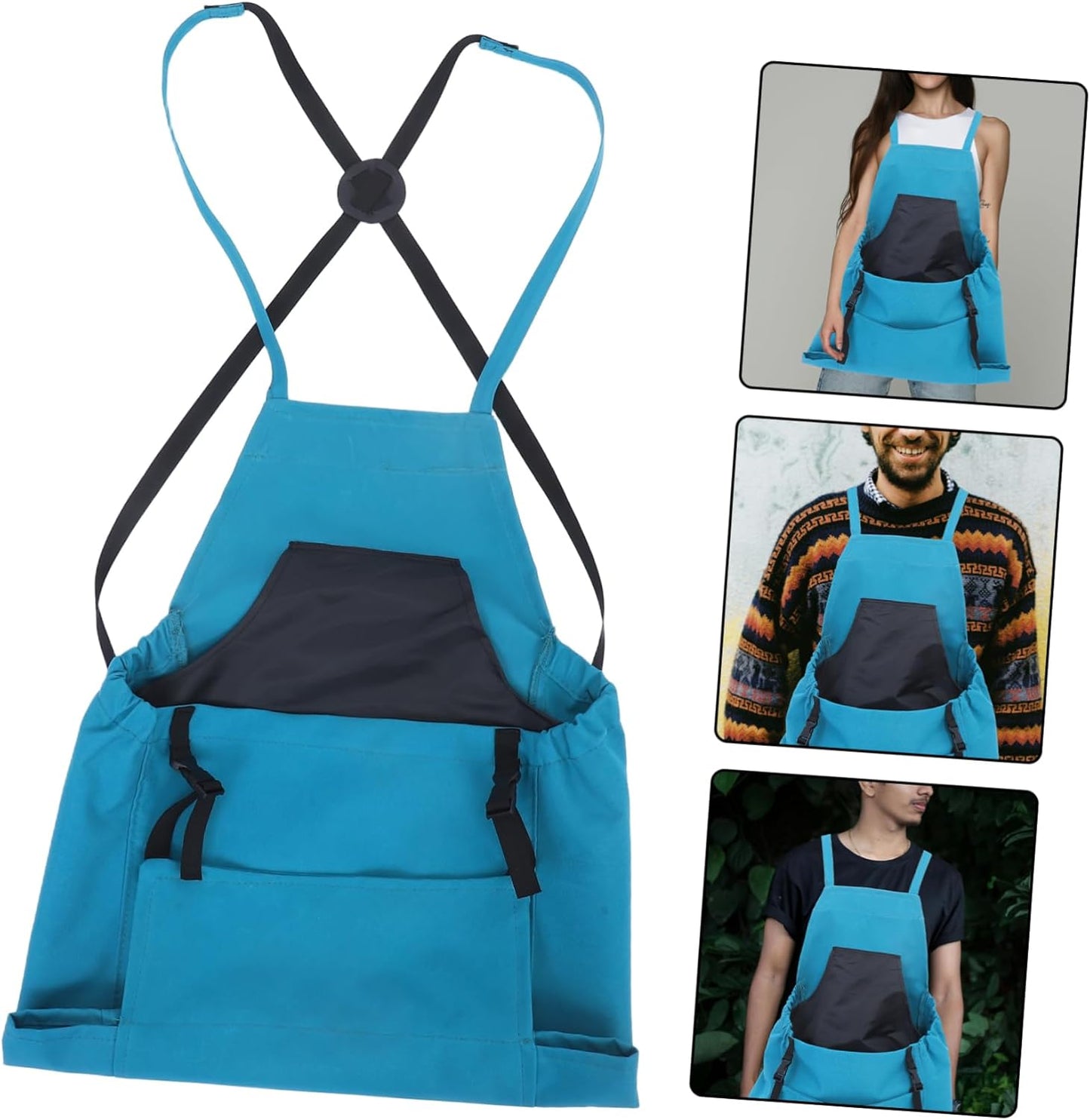 PRETYZOOM Gardening Harvesting Apron Large Storage Pouch Vegetable Fruit Picking Adjustable Straps Oxford Fabric