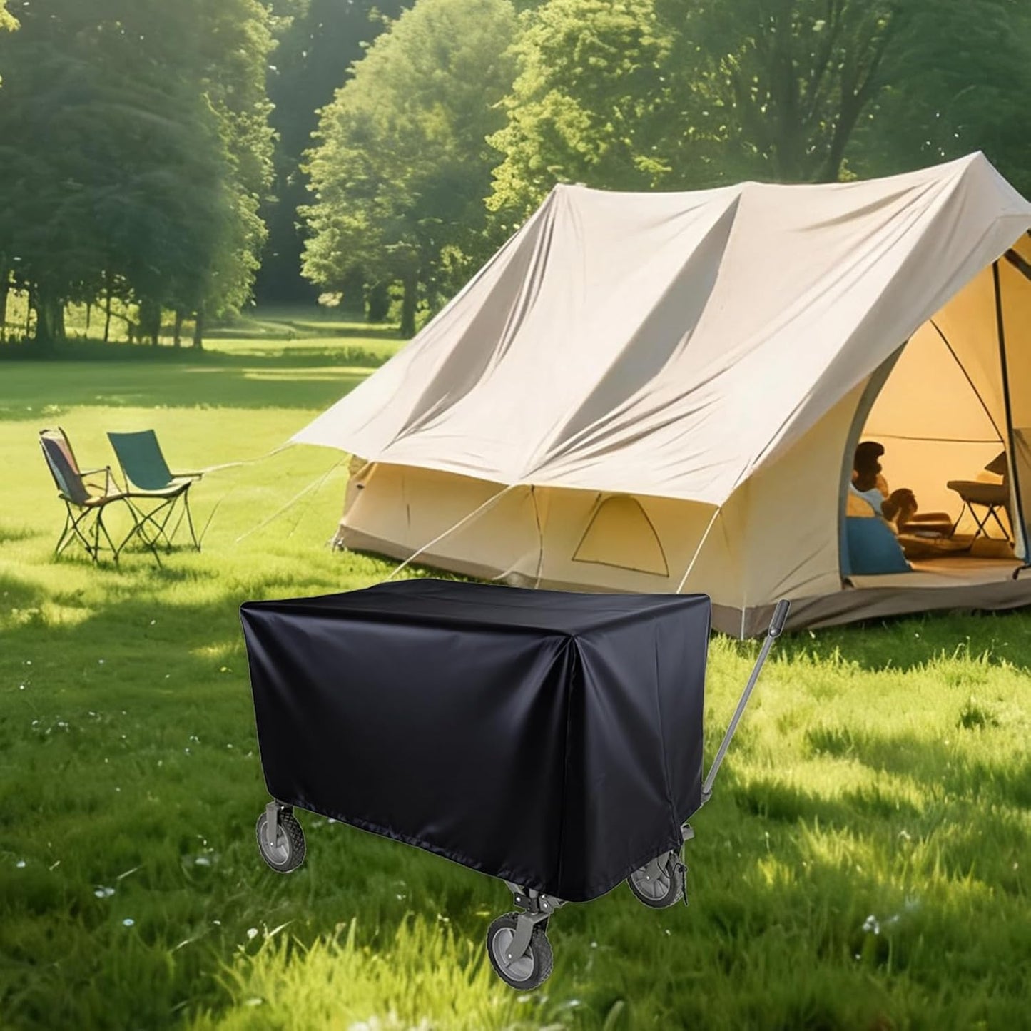 NICENEEDED Waterproof Folding Wagon Protective Cover, 38.19 x 22.05 x 
