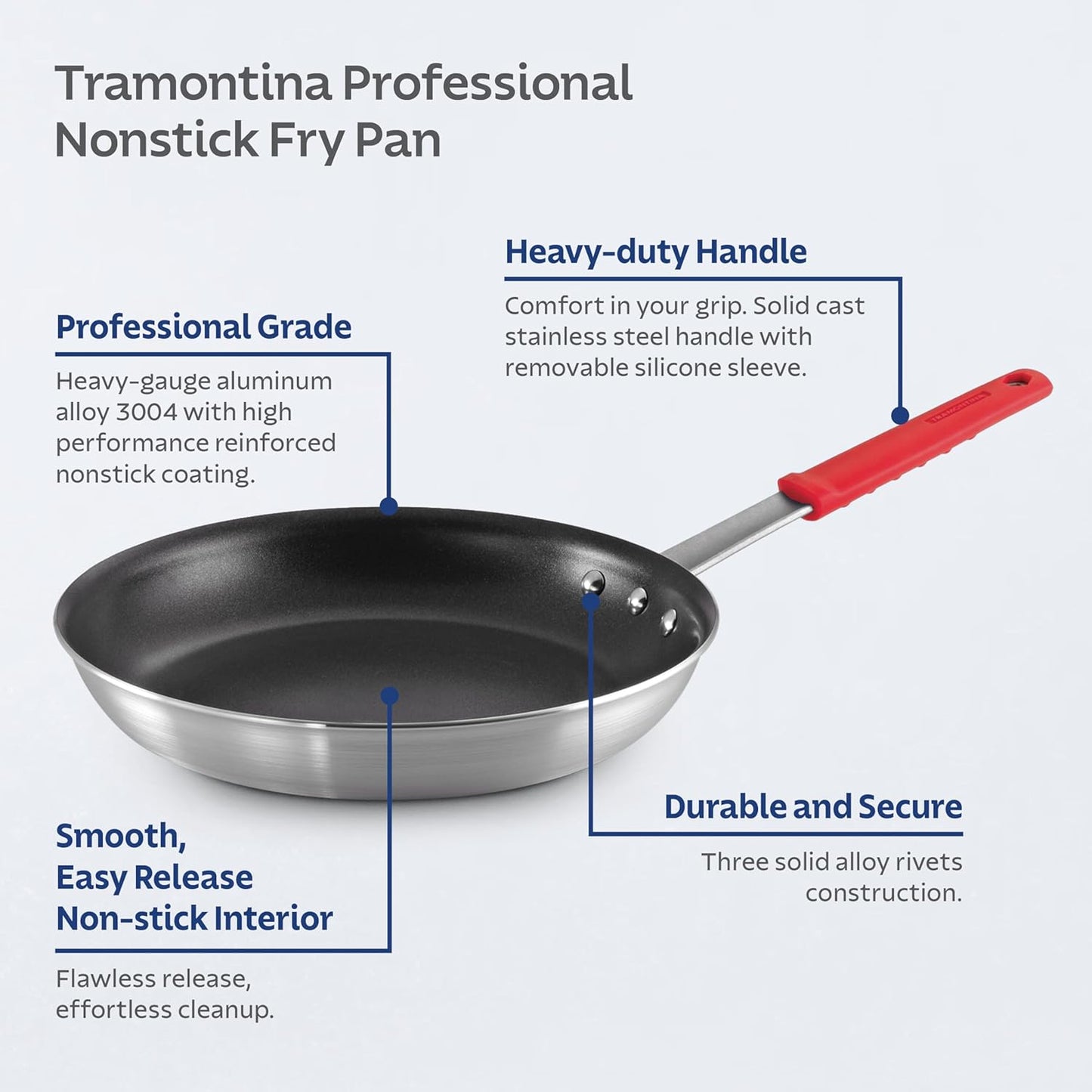 Tramontina Professional 12-Inch Non Stick Large Frying Pan, Heavy-Gaug