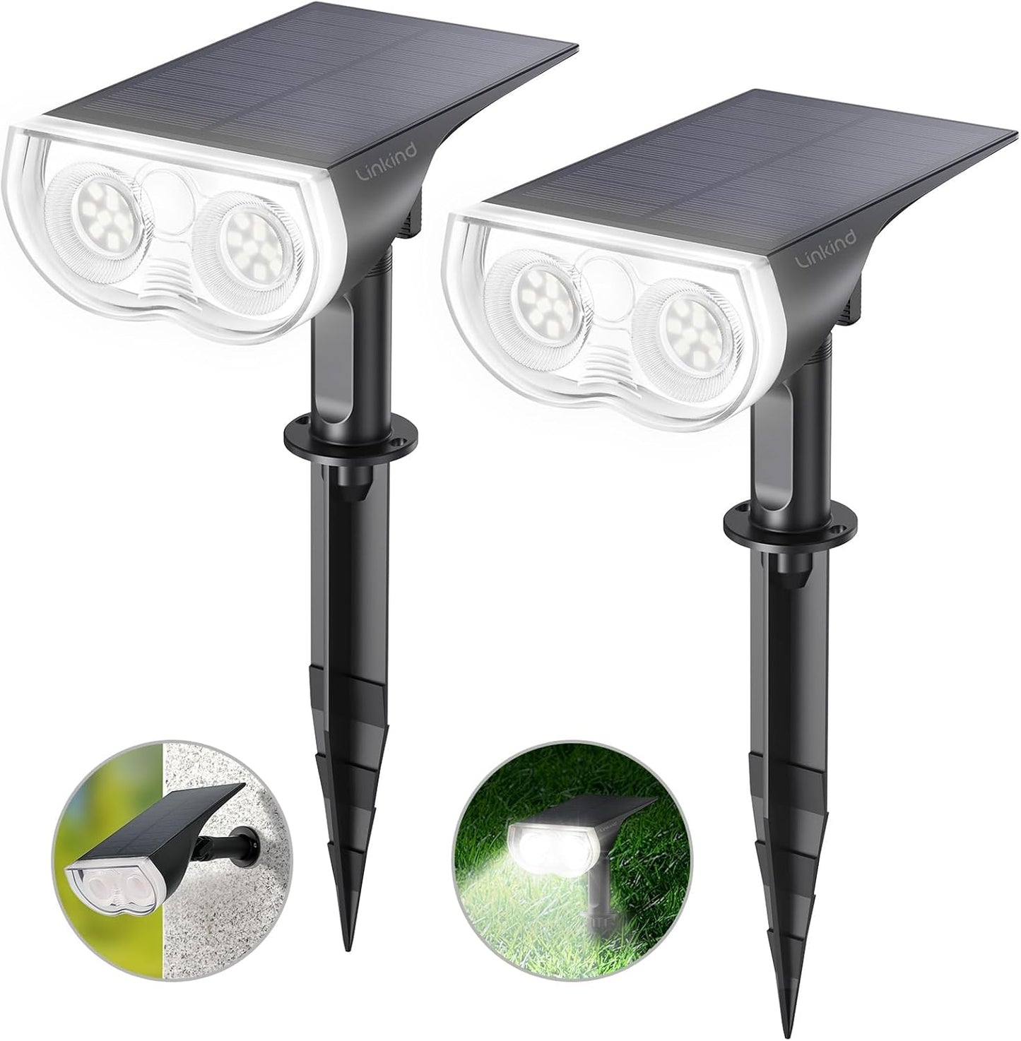 Linkind Solar Lights Outdoor Waterproof IP65, StarRay Dusk-to-Dawn Out