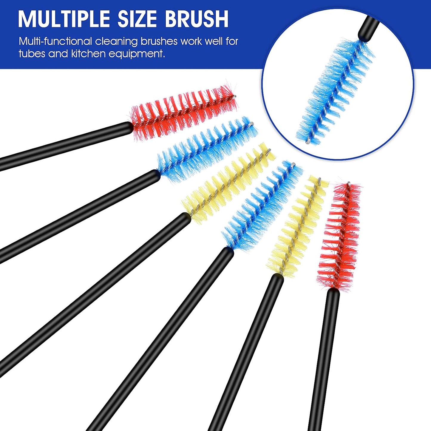 Prasacco 18 PCS Hummingbird Feeder Parts Cleaning Brushes Mini Nylon Cleaning Brushes Set Small Cleaner Brush for Bottles, Tubes, Jars, Bird Feeder