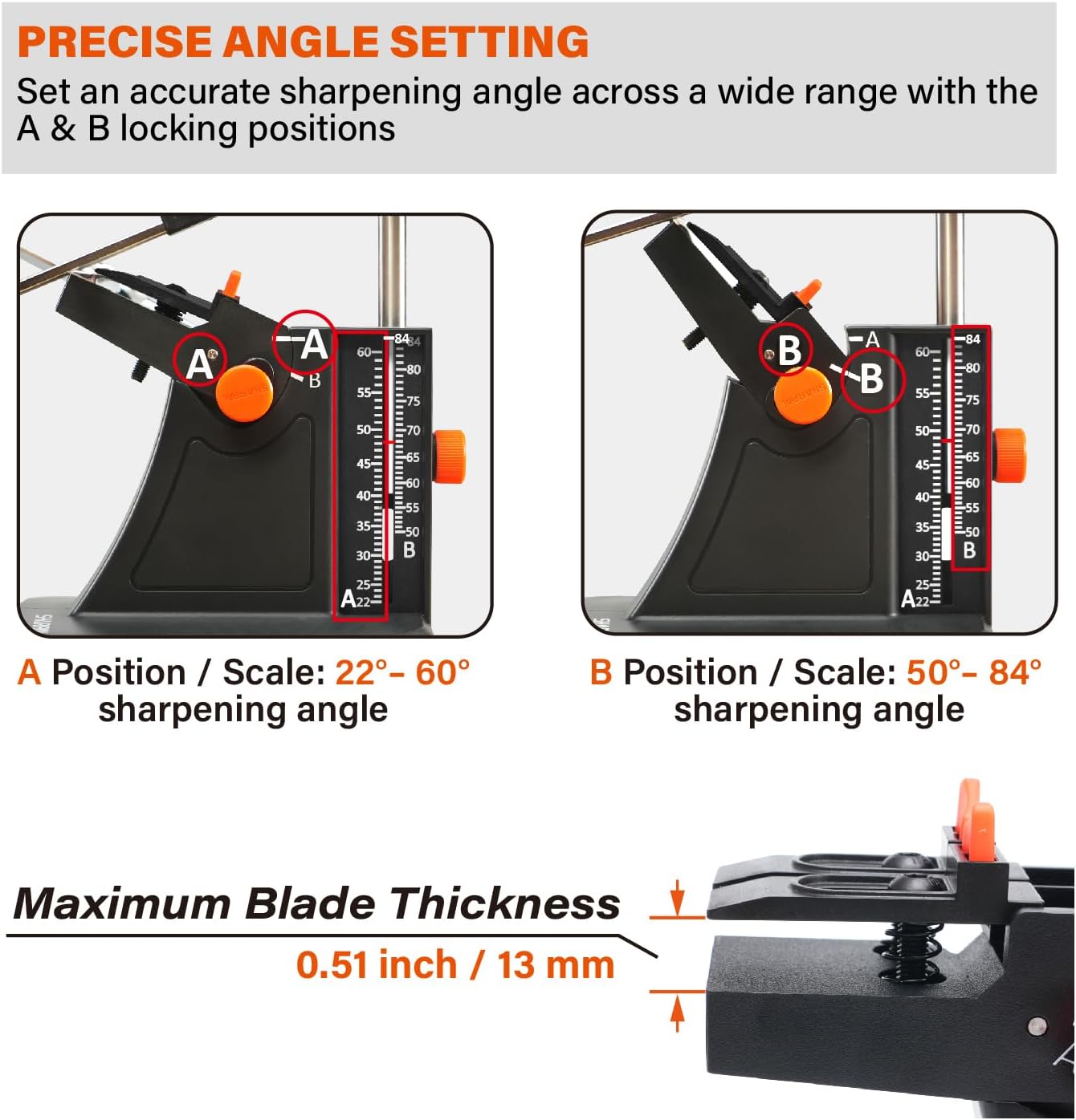 SHARPAL 201H Diamond Scissor & Garden Tool Sharpener – Adjustable 22°-84° Angle, 325/600 Grit Plates | Sharpening for Kitchen, Hair Cutting, Sewing Scissors, Lawn Mower Blades, Pruners & Hedge Shears