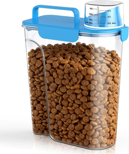 Dog Cat Food Storage Container, 5-7Lbs Pet Food Containers, Airtight C