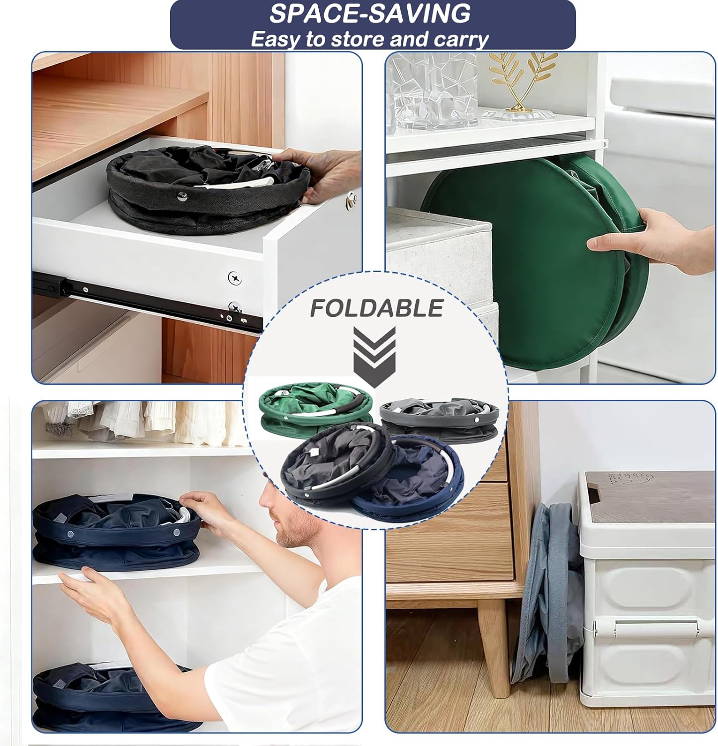 17L Foldable Cleaning Caddy with Handle, Cleaning Supplies Organizer S
