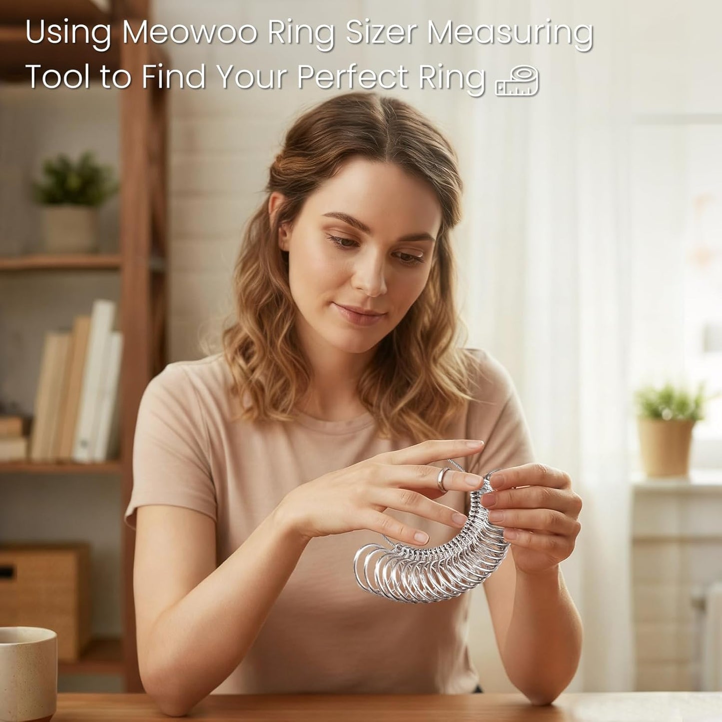 Meowoo Ring Sizer Measuring Tool Set, Ring Gauges with Finger Sizer Ma