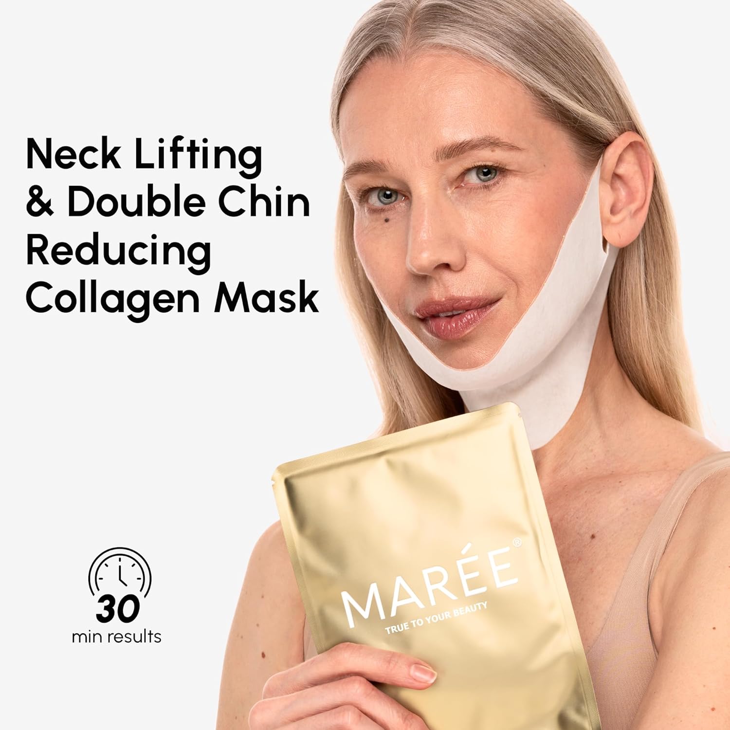 MAREE V Line Lifting Mask with 24K Gold – Deep Collagen Face Mask for 