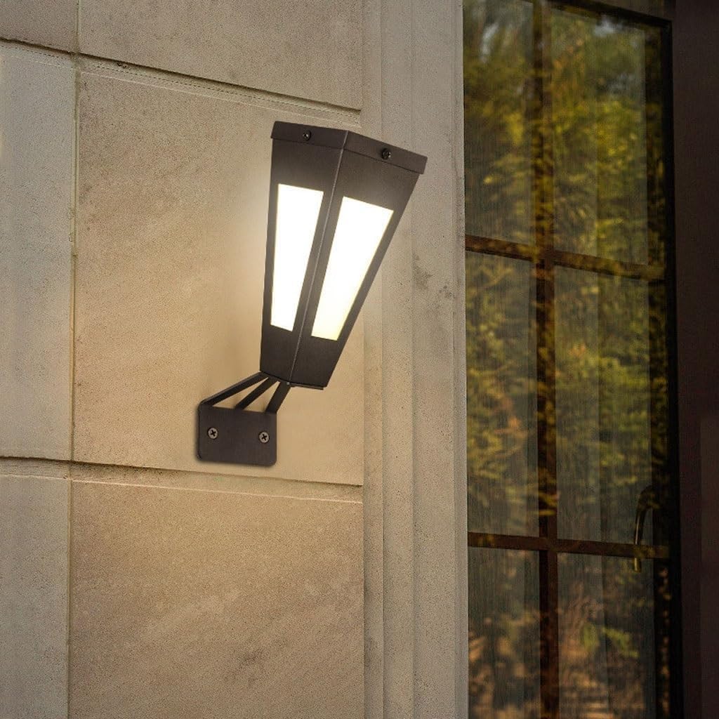 Japanese Modern Polycrystalline Silicon Solar Panel Acrylic Wall Lamp Minimalism Outdoor Waterproof Light LED Source Sconces for Garden Courtyard Villa Hall for Villa, Living Room, Foyer,