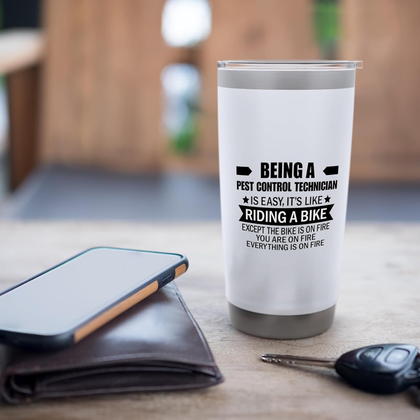Being A Pest Control Technician Is Easy It's Like Riding A Stainless Steel Insulated Tumbler