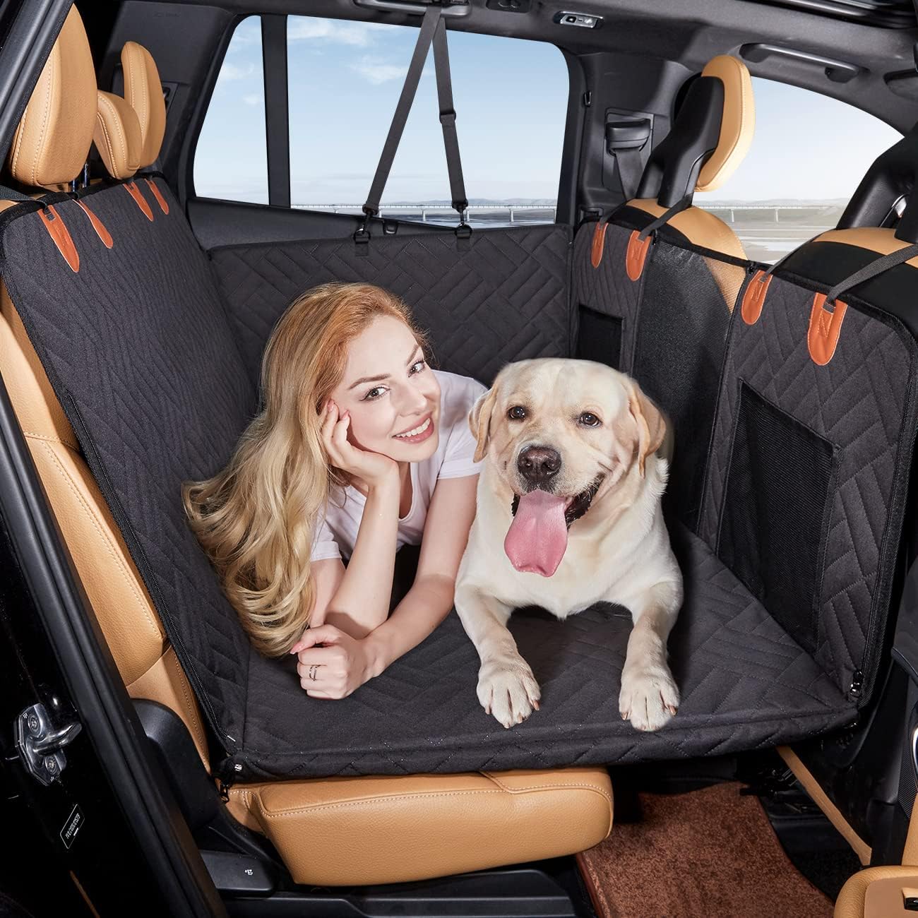 YJGF Back Seat Extender,Dog Seat Cover for Back Seat,Hard Bottom Car S
