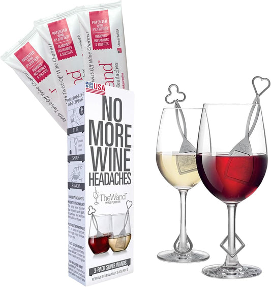 PureWine The Wand Wine Purifier - Red & White Wine Filters for Histami