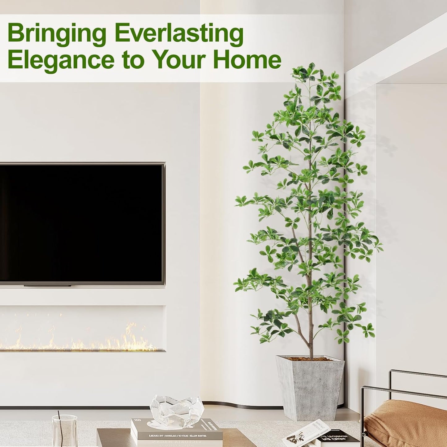 7ft Tall Artificial Black Olive Tree with 1260 Lifelike Leaves, Tall Fake Greenery Olive Silk Plants Artificial Tree Indoors in Pots, Faux Olivo Tree for Living Room Office Decor